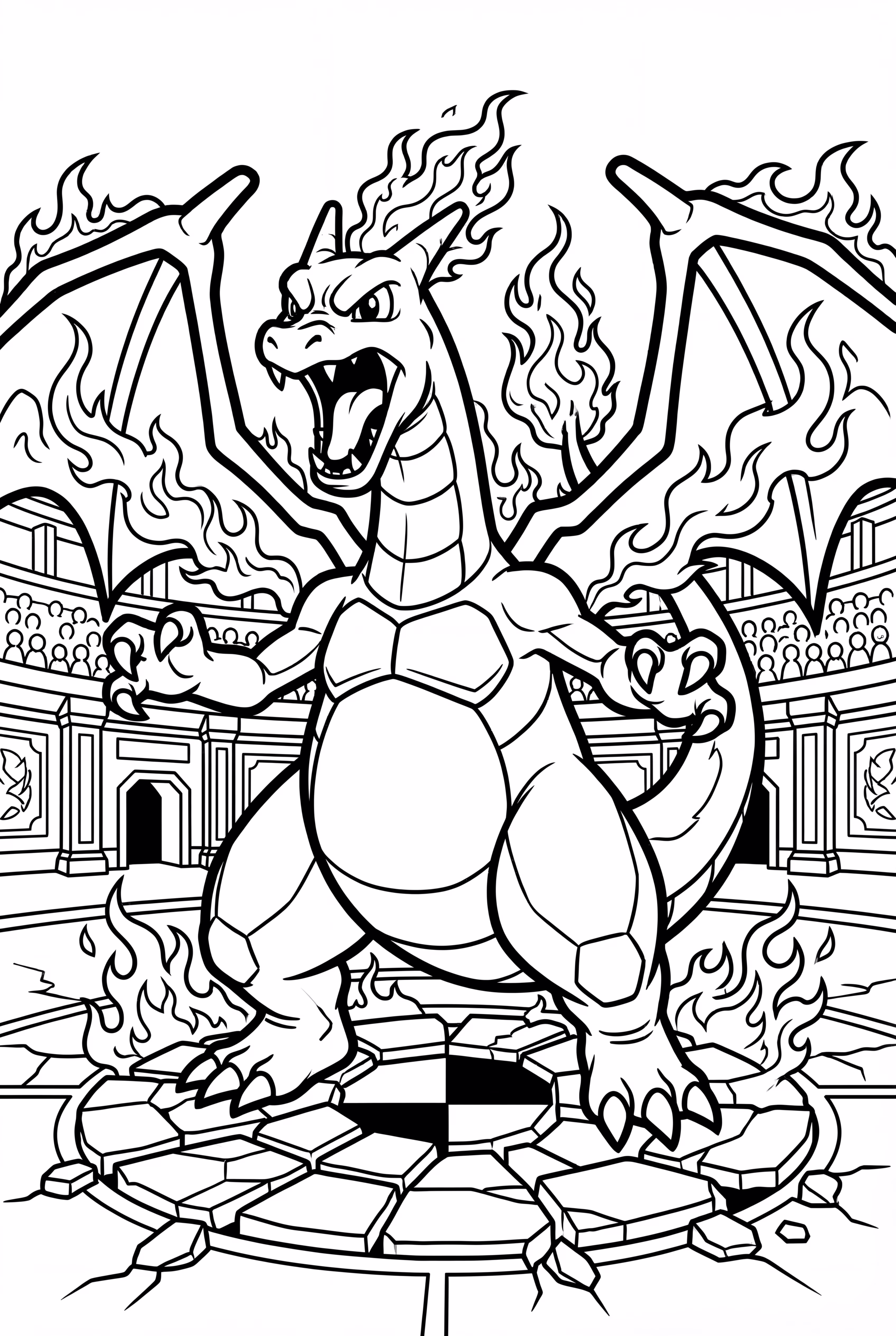 巨大化的喷火龙在火热的竞技场-2