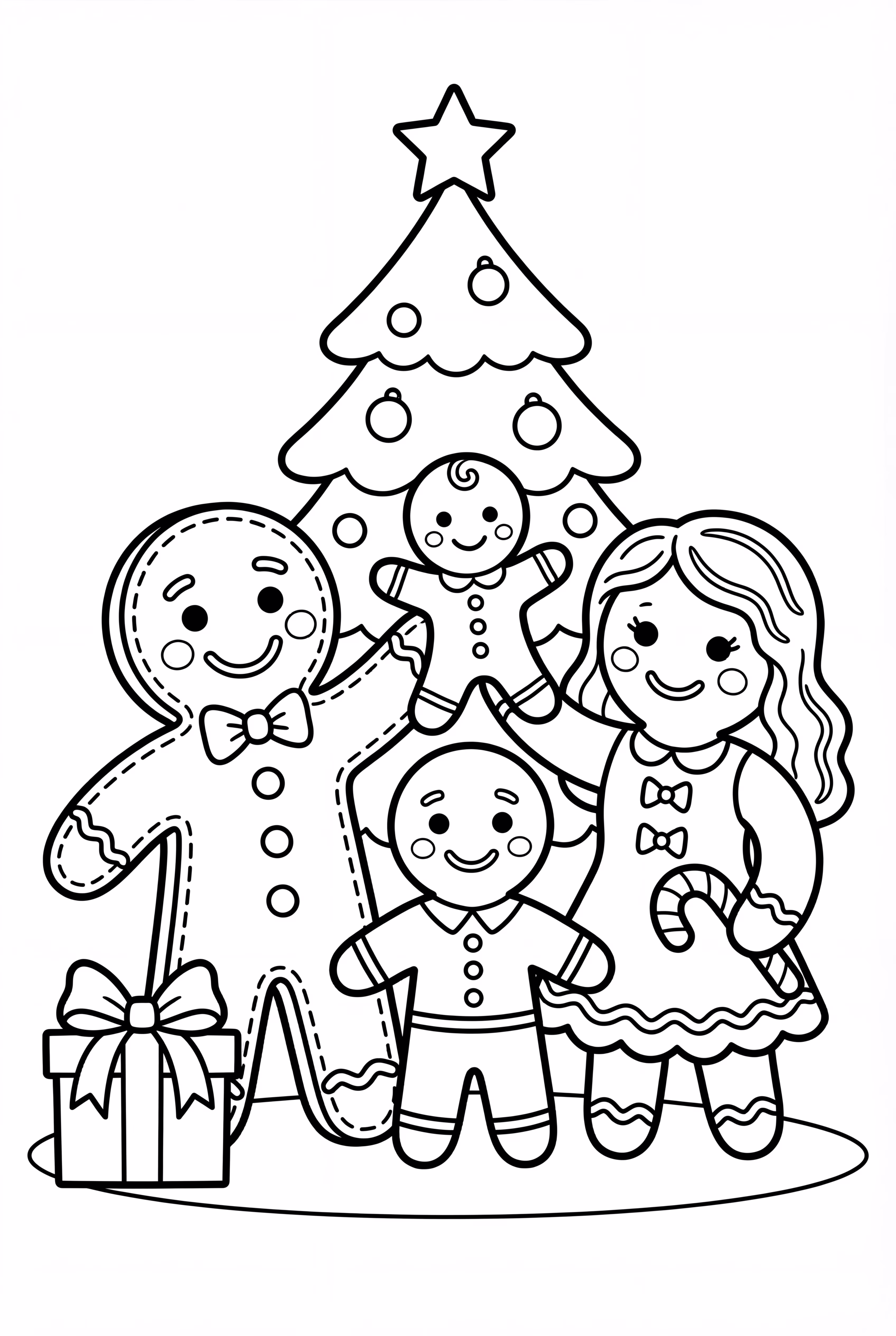 Gingerbread Family Christmas Picture