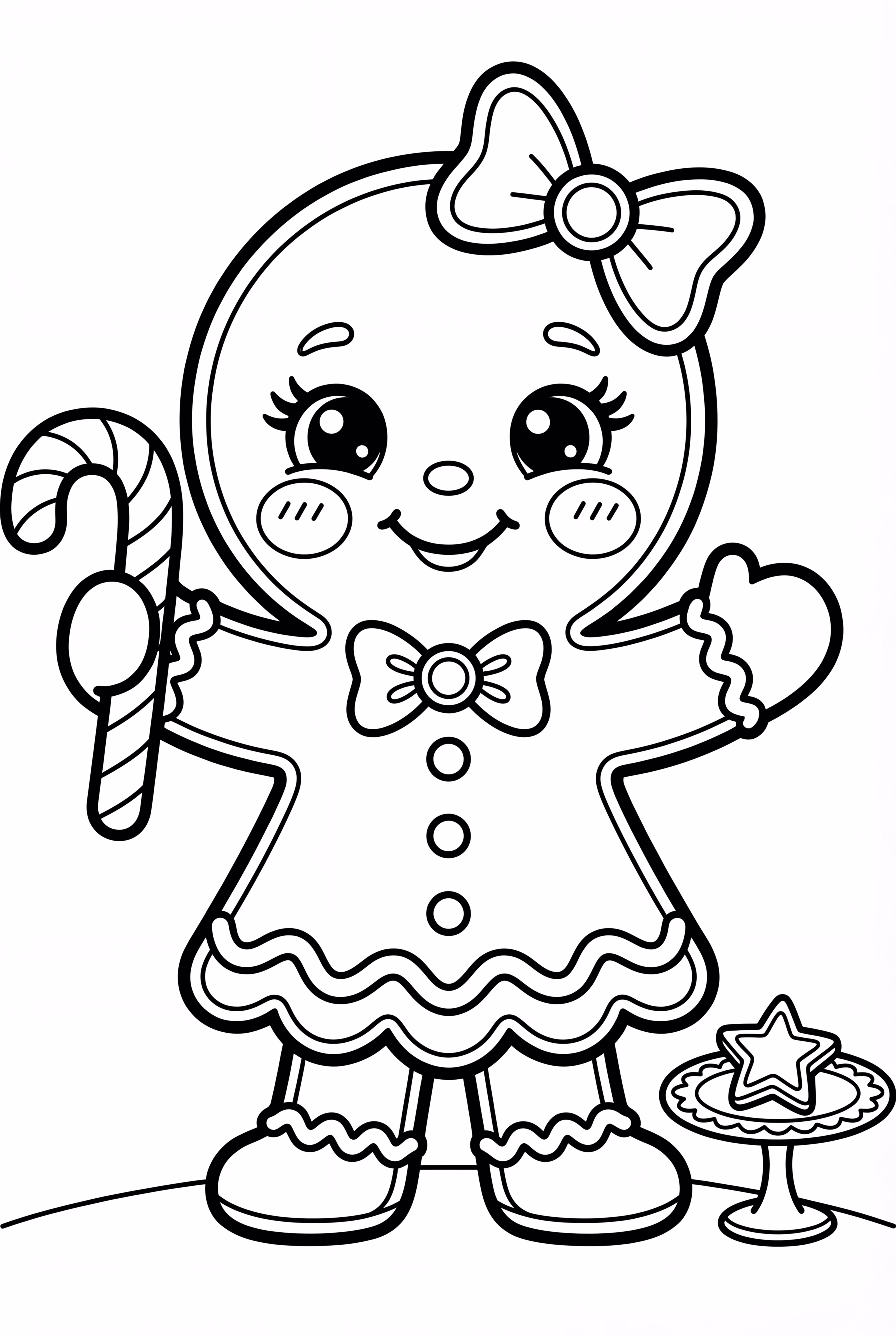 Lebkuchenmädchen mit Schleife