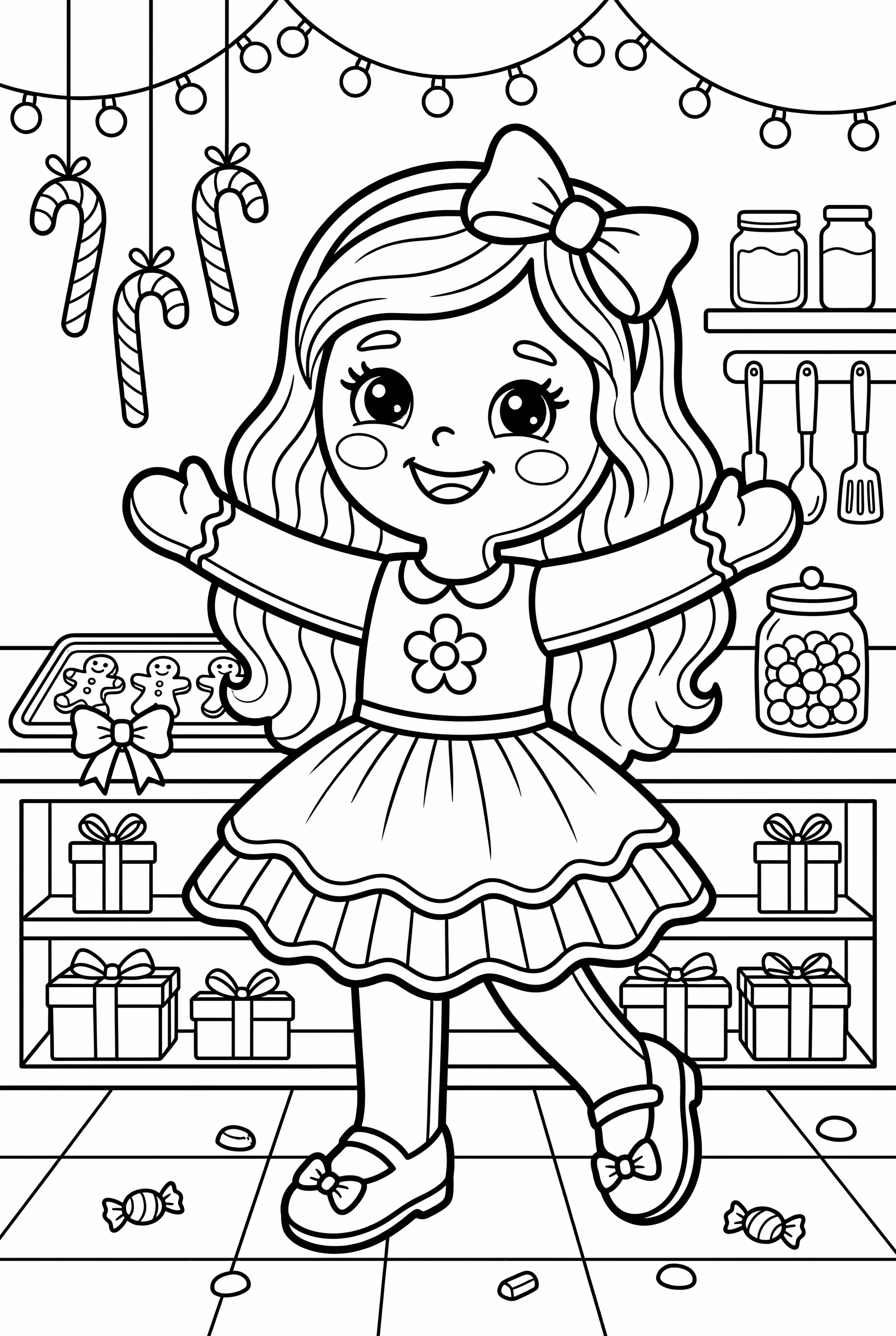 Menina de Gengibre com Laço-2