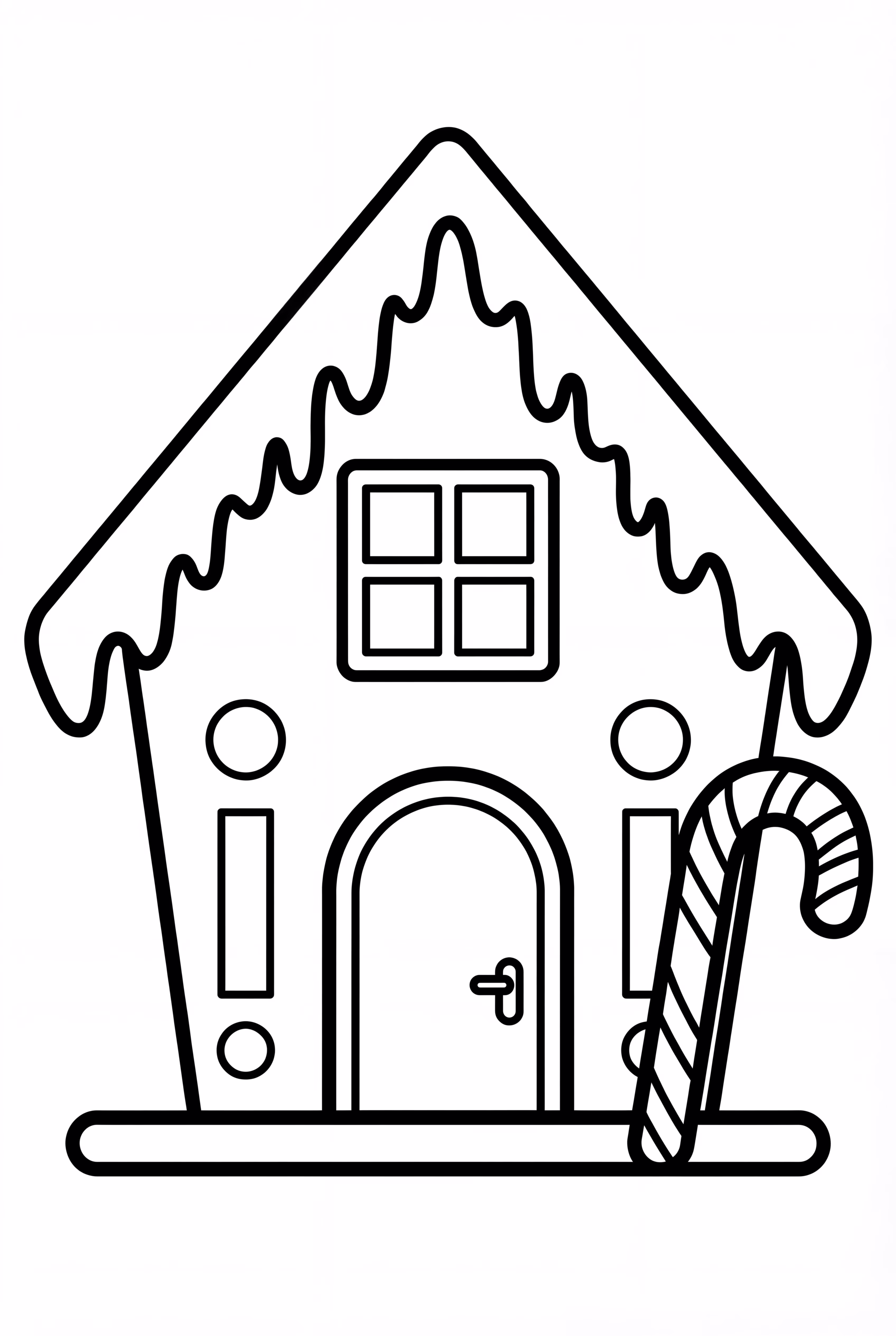 Casa de Biscoito de Gengibre e Um Bengala Doce