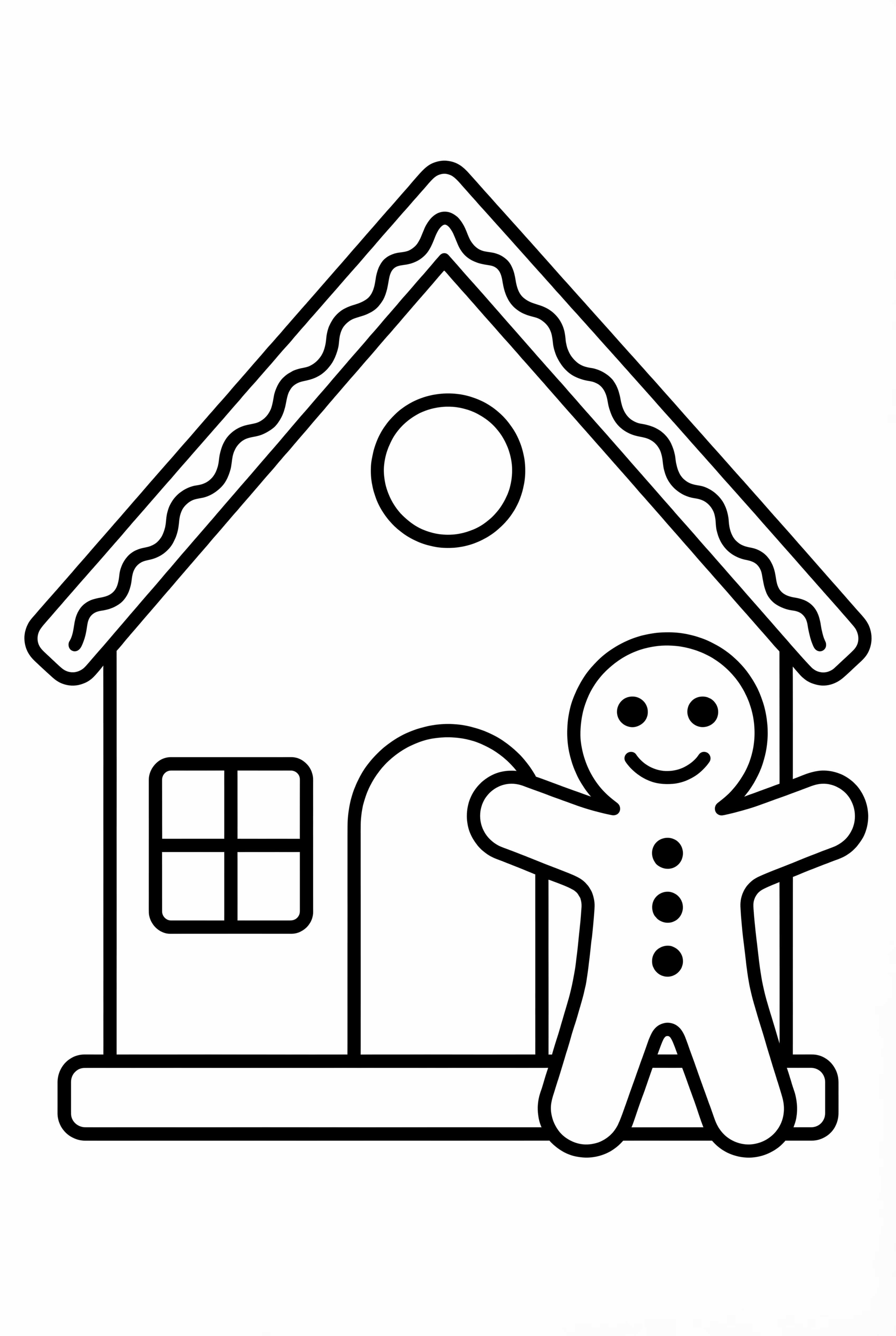 Lebkuchenhaus und ein Lebkuchenmann