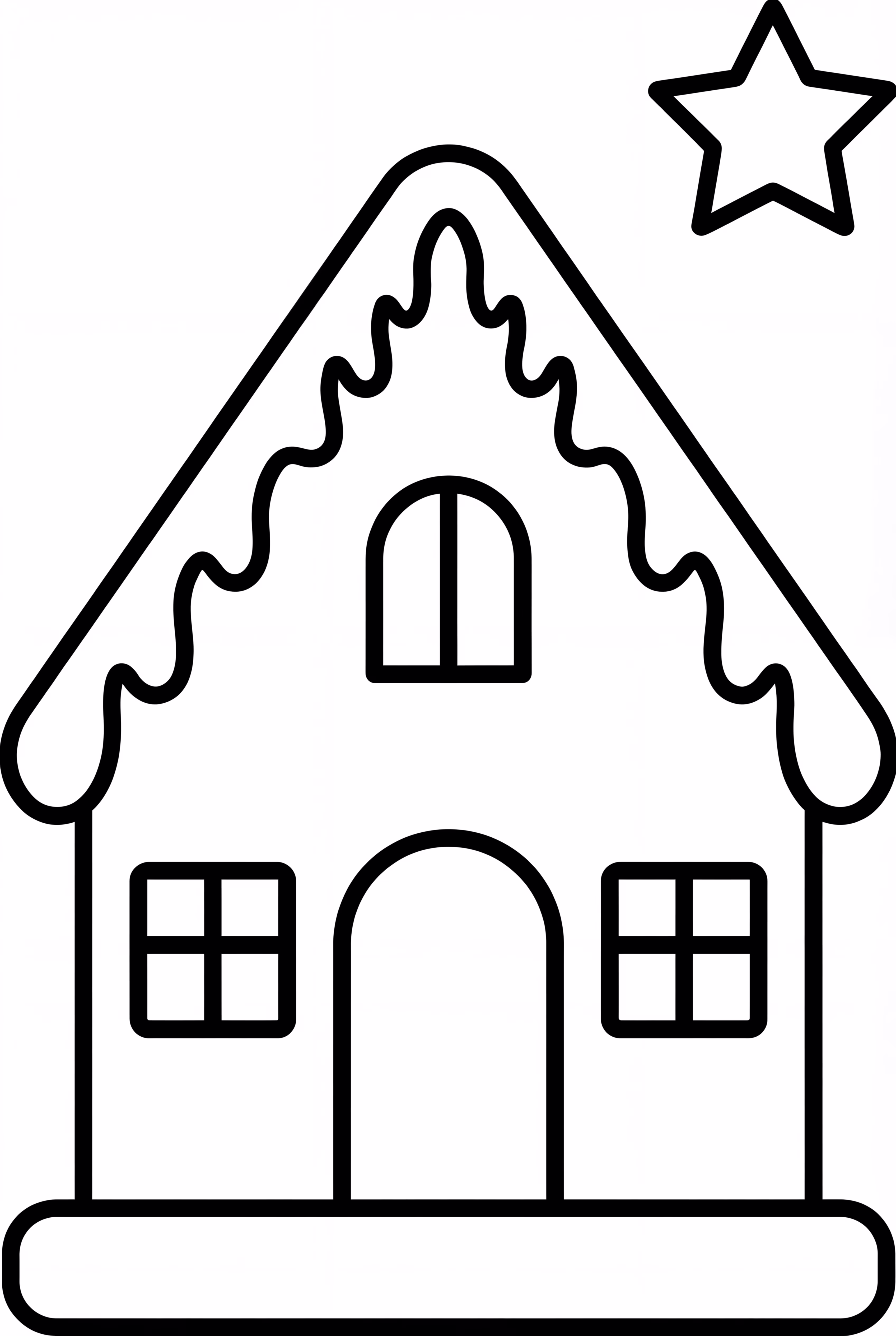 Lebkuchenhaus und ein Stern