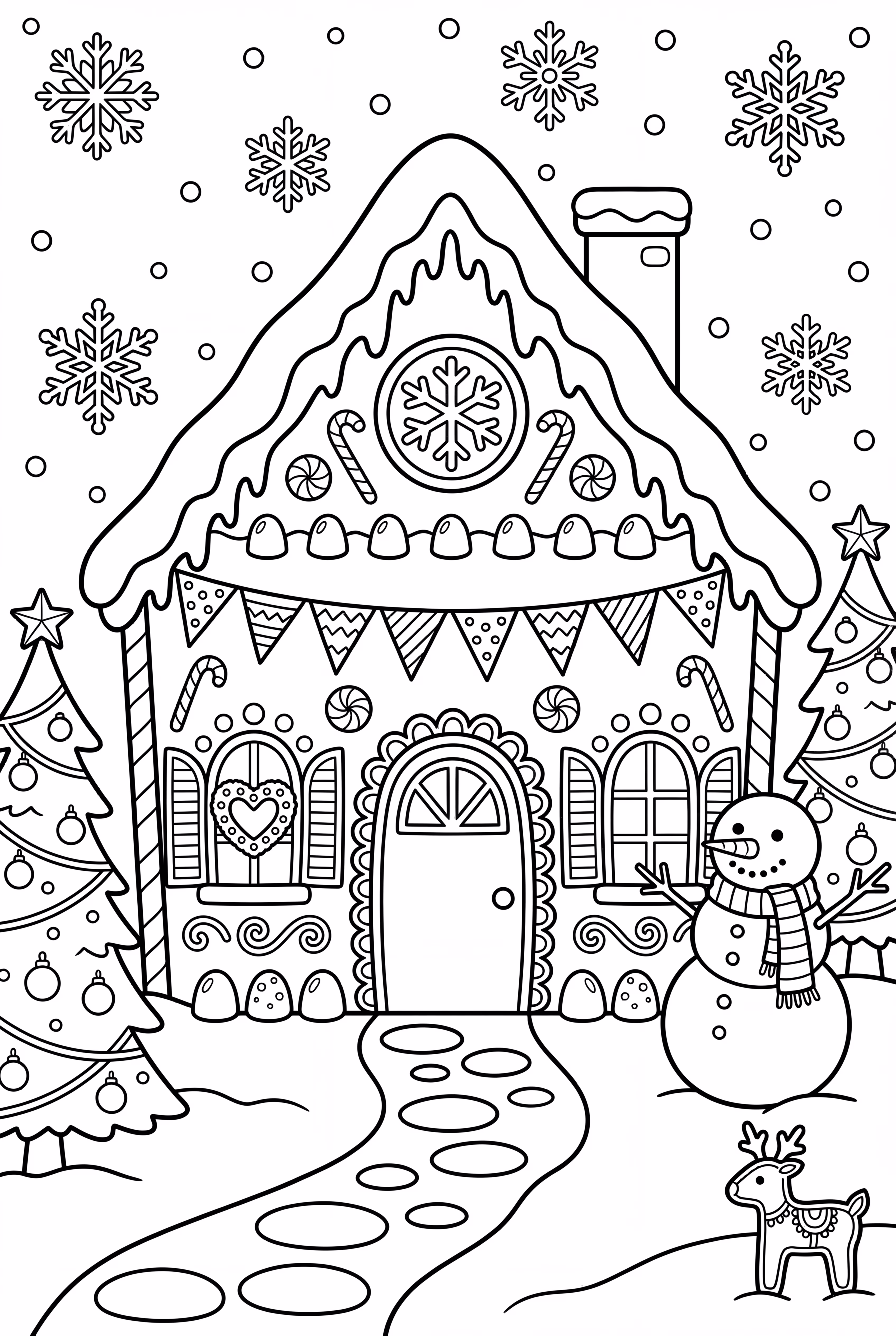 Gingerbread House Winter Wonderland