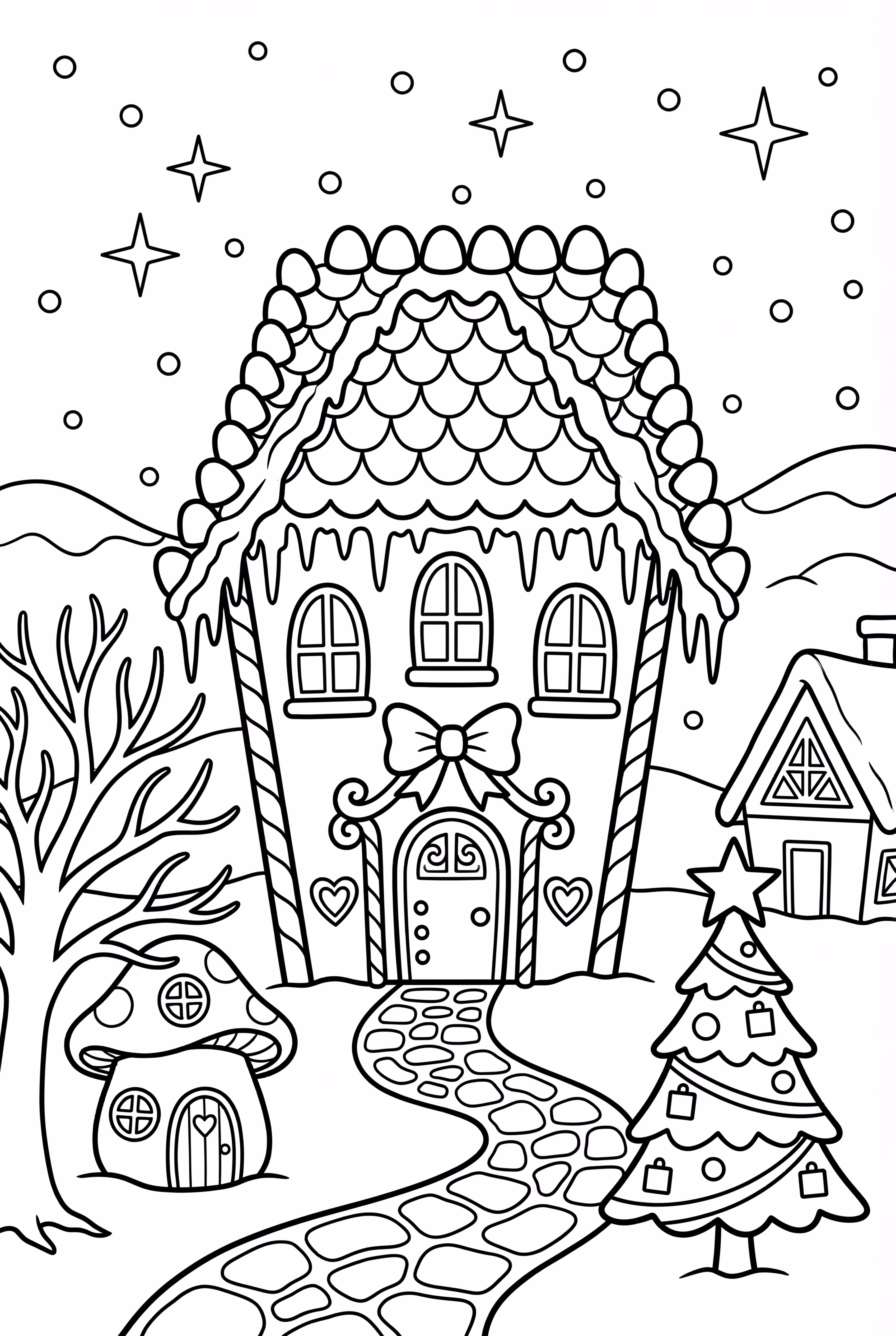 Gingerbread House Winter Wonderland