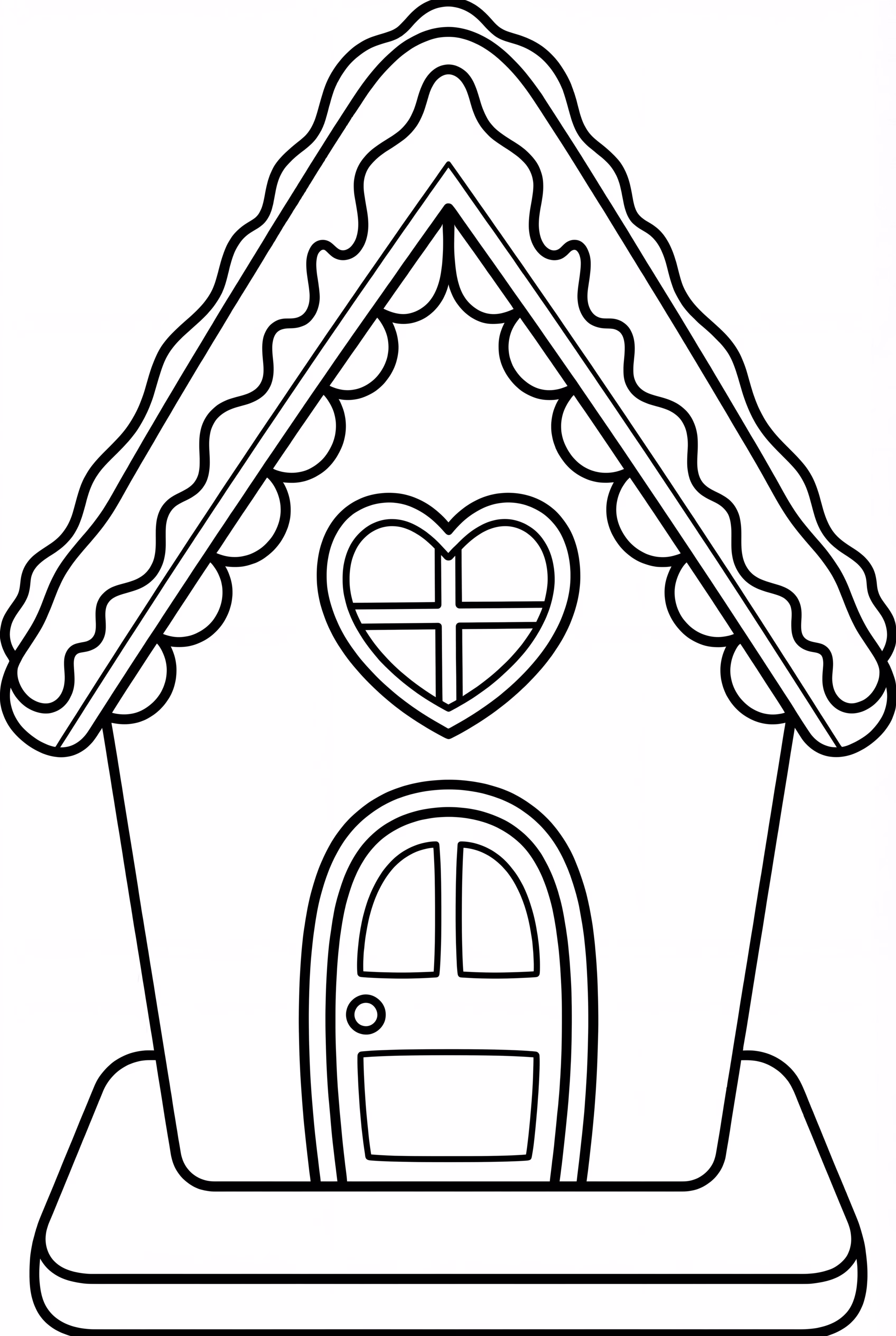 Gingerbread House With A Heart Window