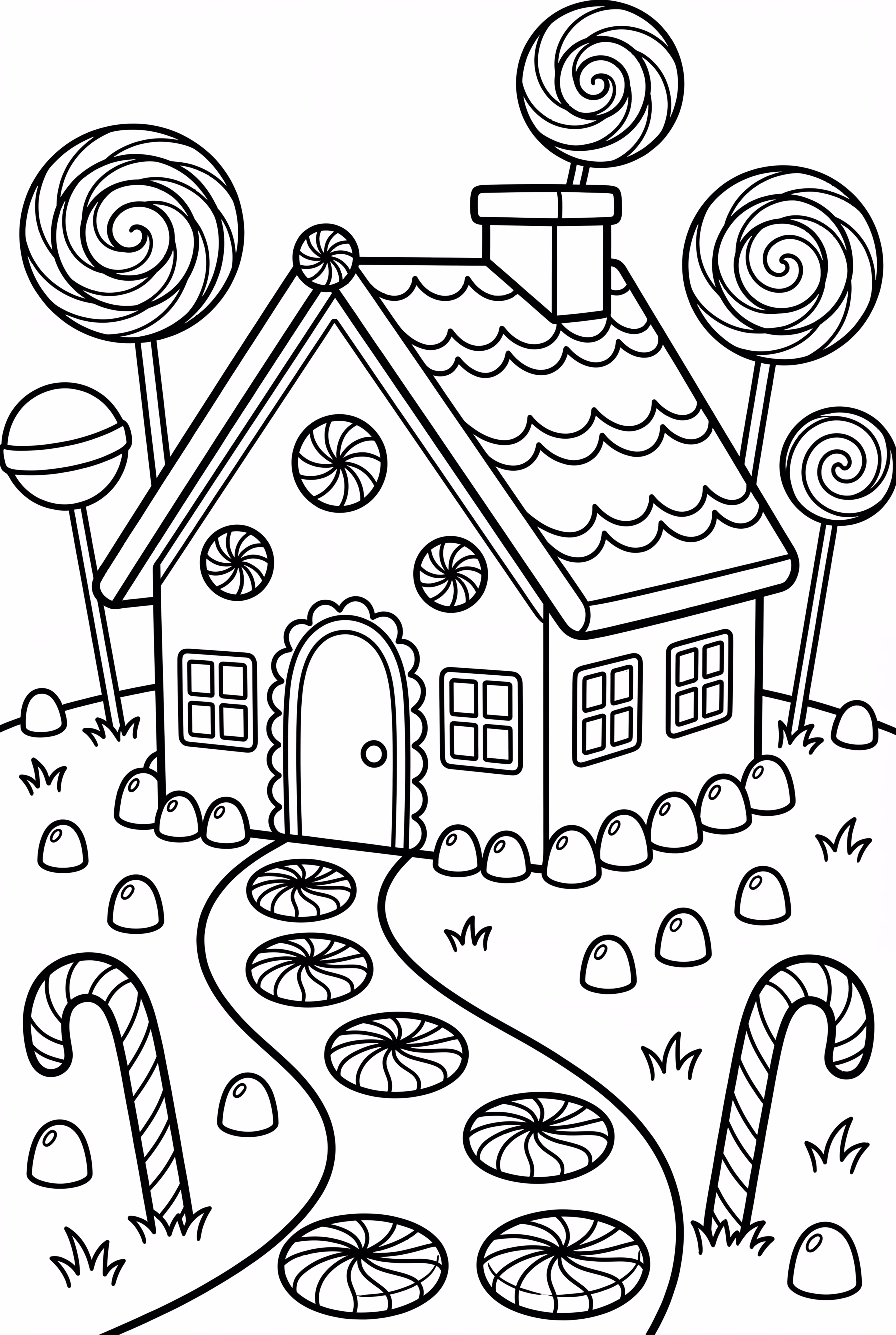 Gingerbread House With A Peppermint Path