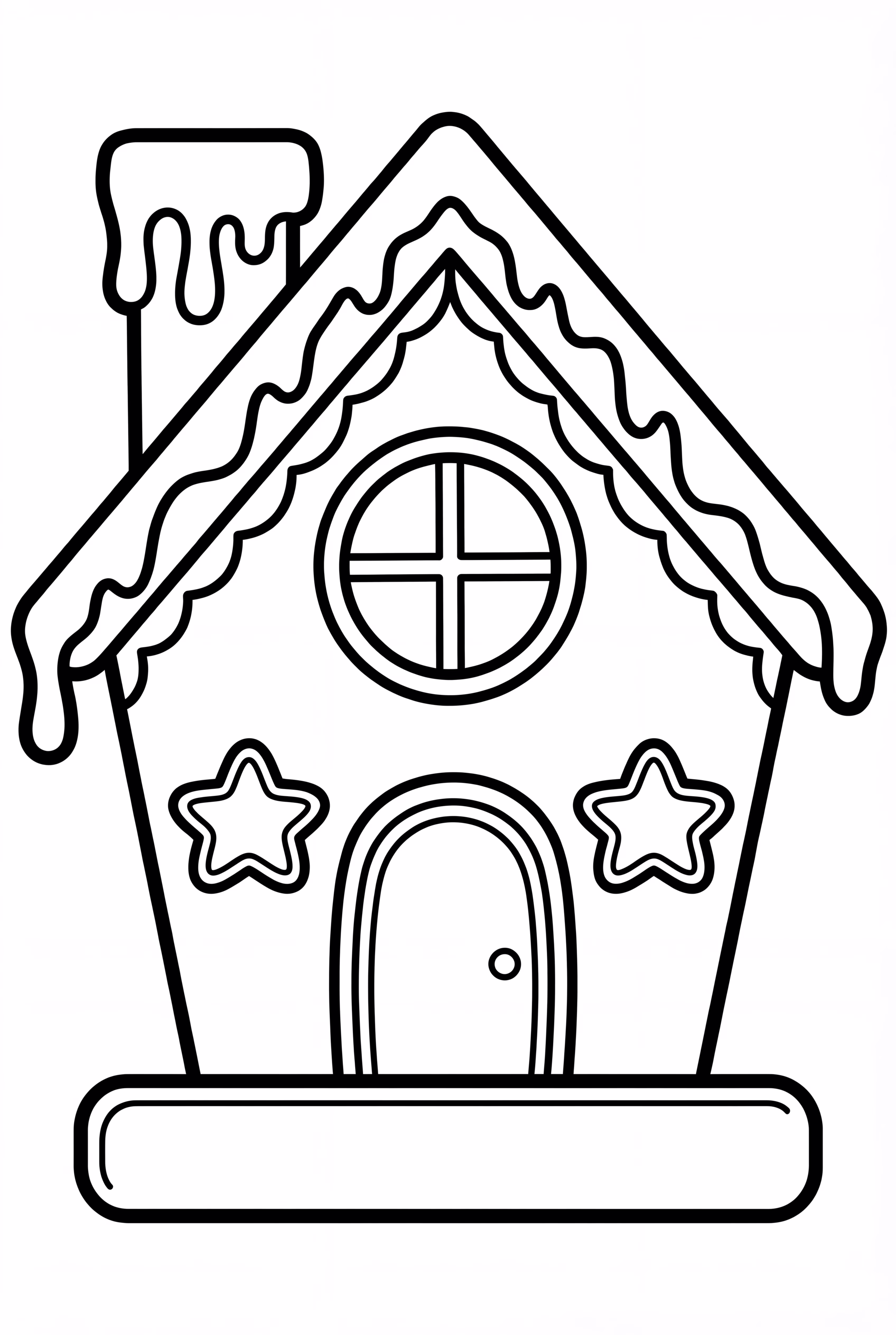 Gingerbread House With A Round Window