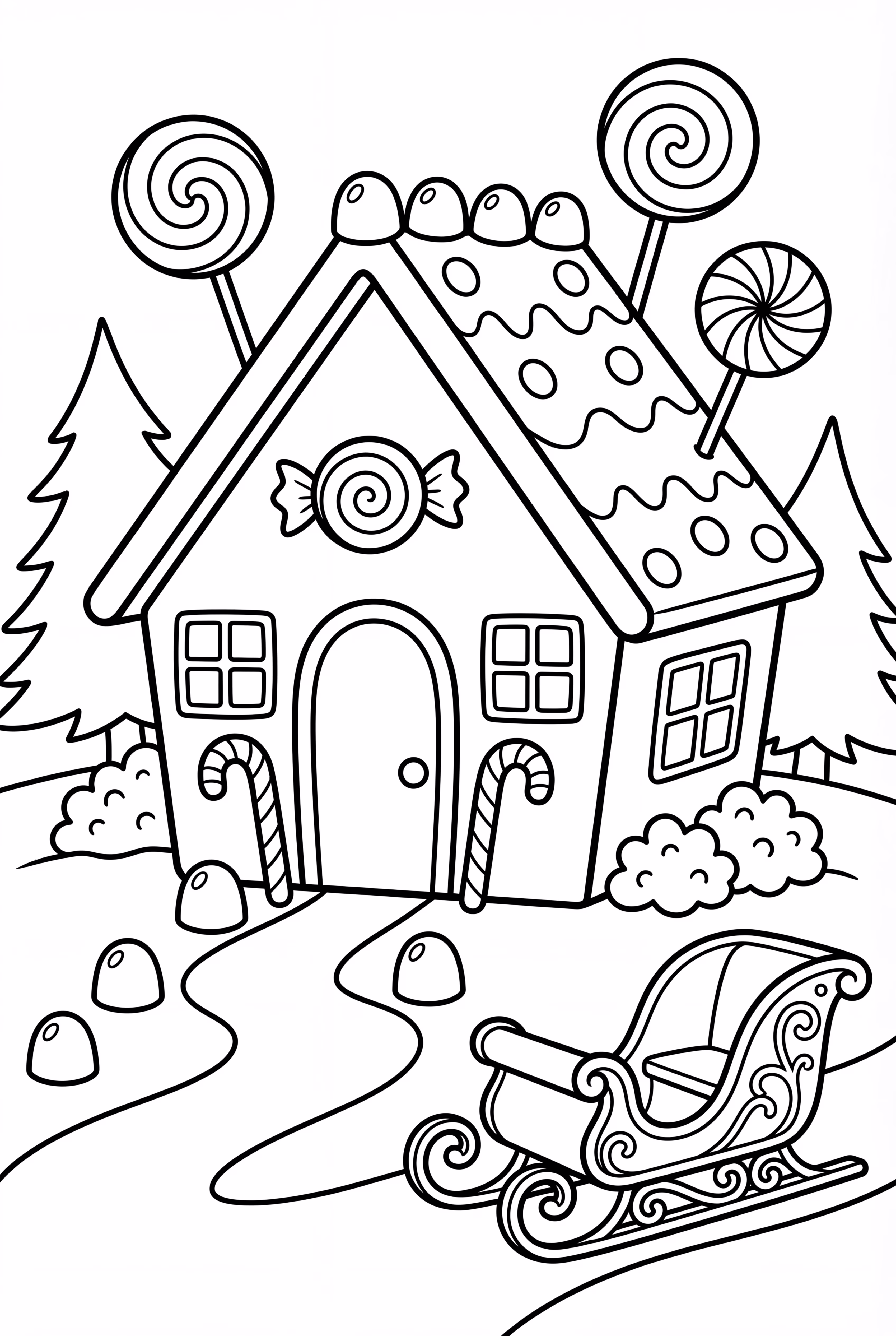 Gingerbread House With A Sleigh