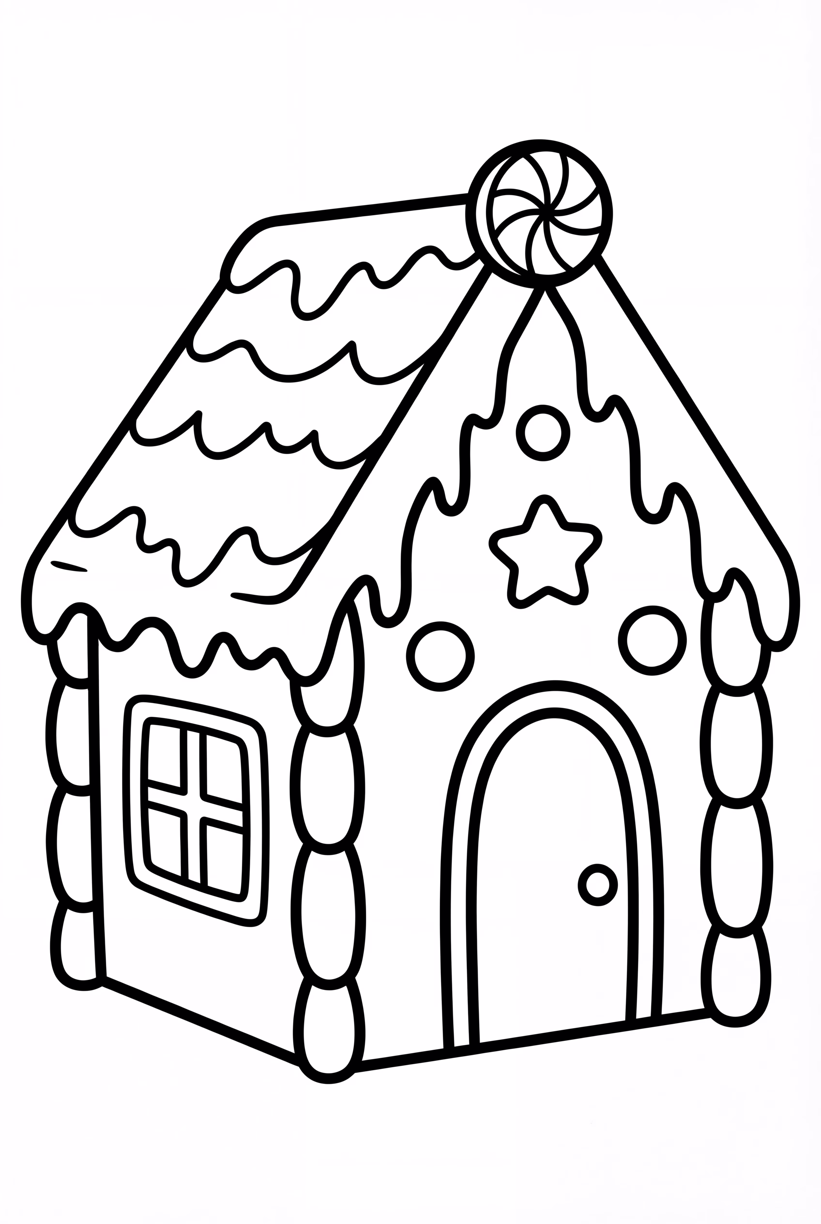 Casa de Gengibre com Neve de Glacê