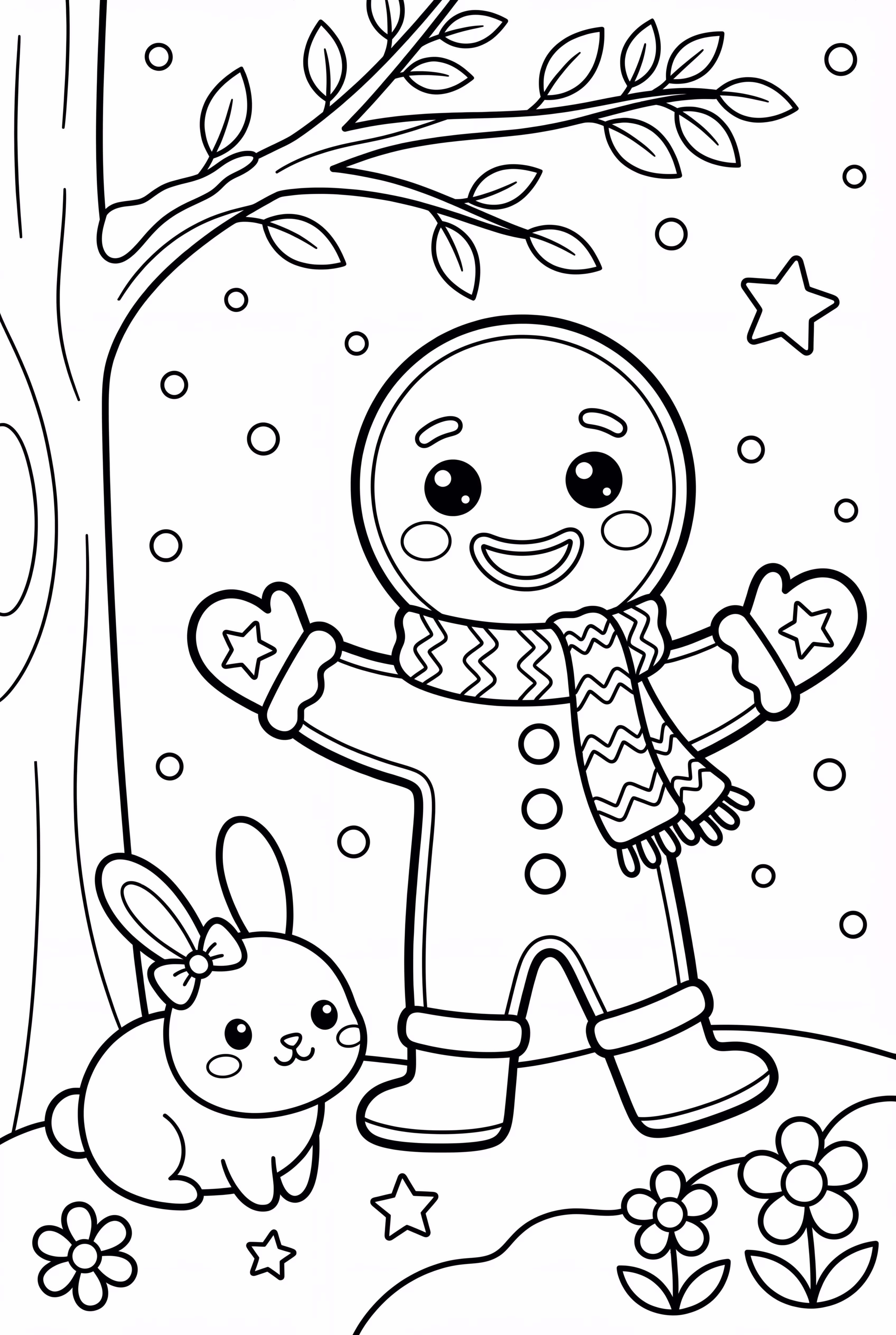 Gingerbread Man Meeting Forest Animals