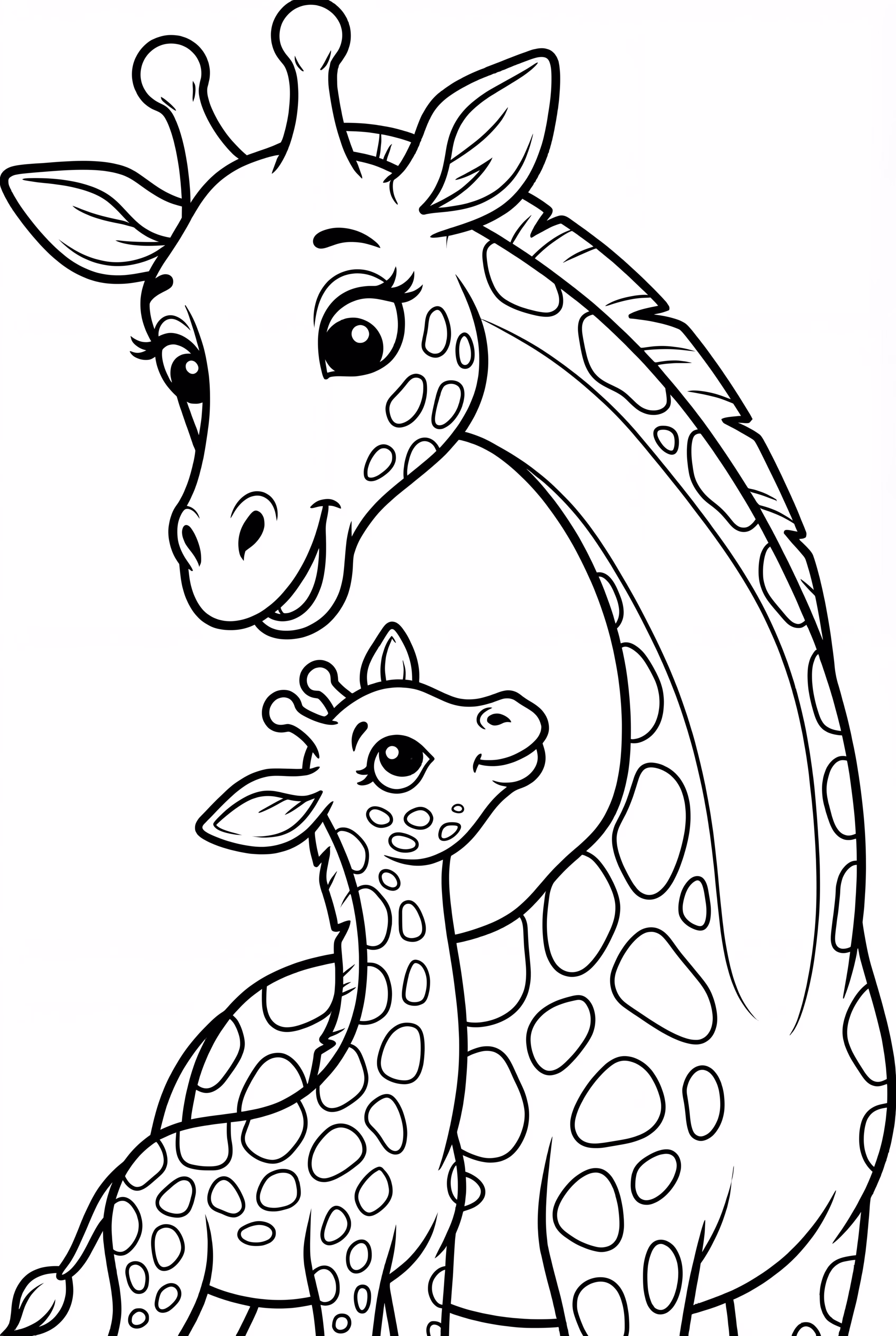 Giraffe Mother and Child