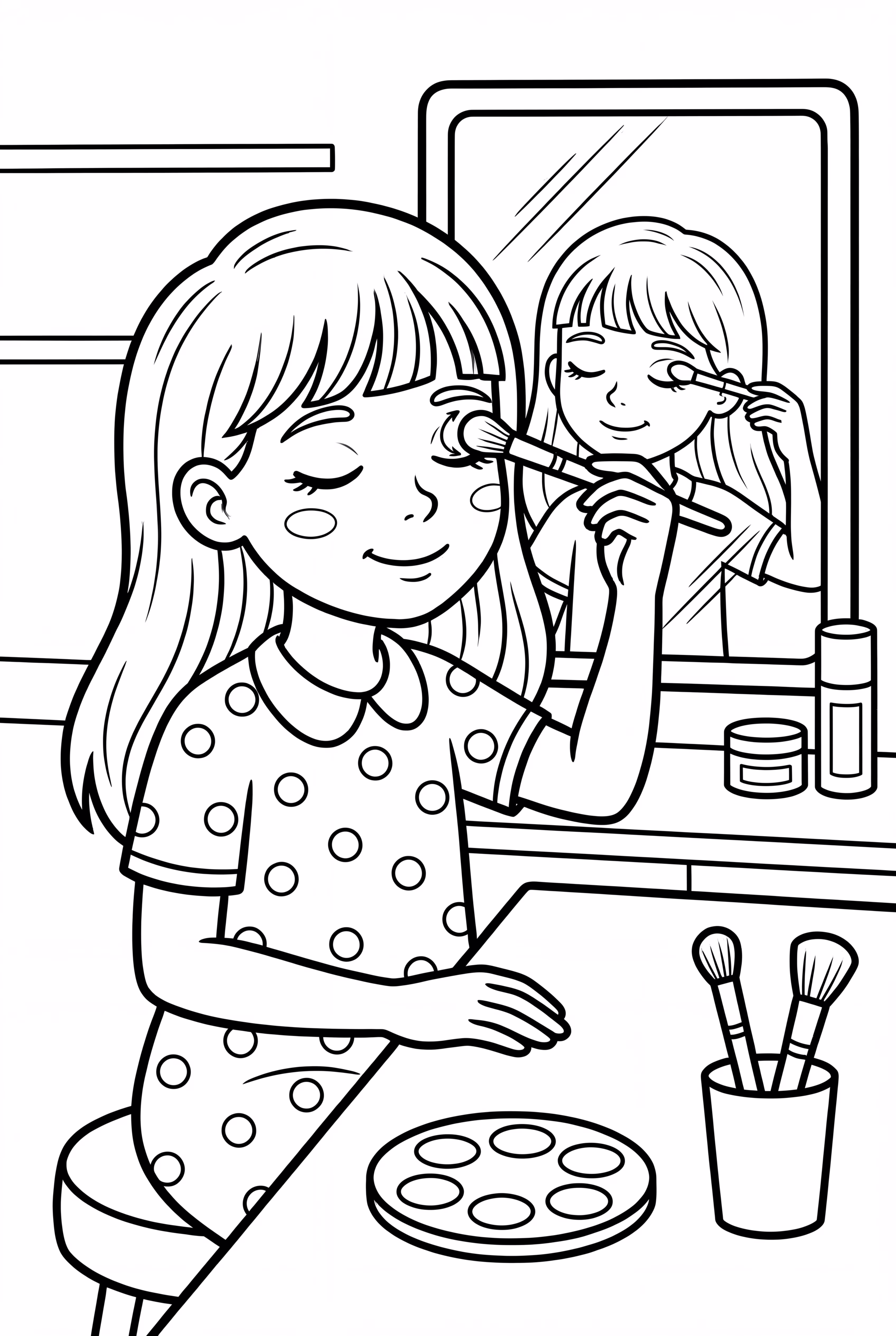 Girl Blending Eyeshadow With Circular Motion