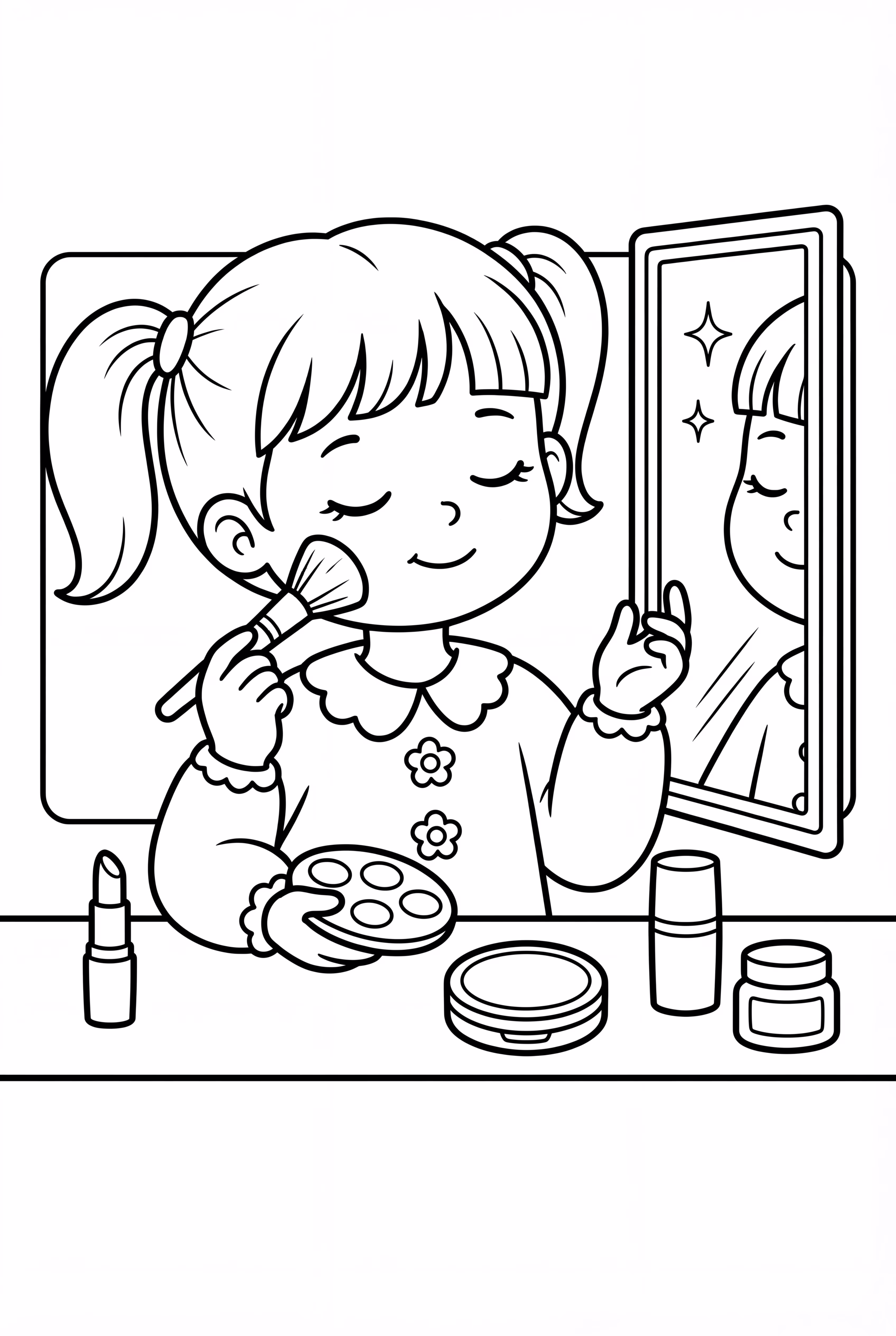 Girl Blending Eyeshadow With Circular Motion