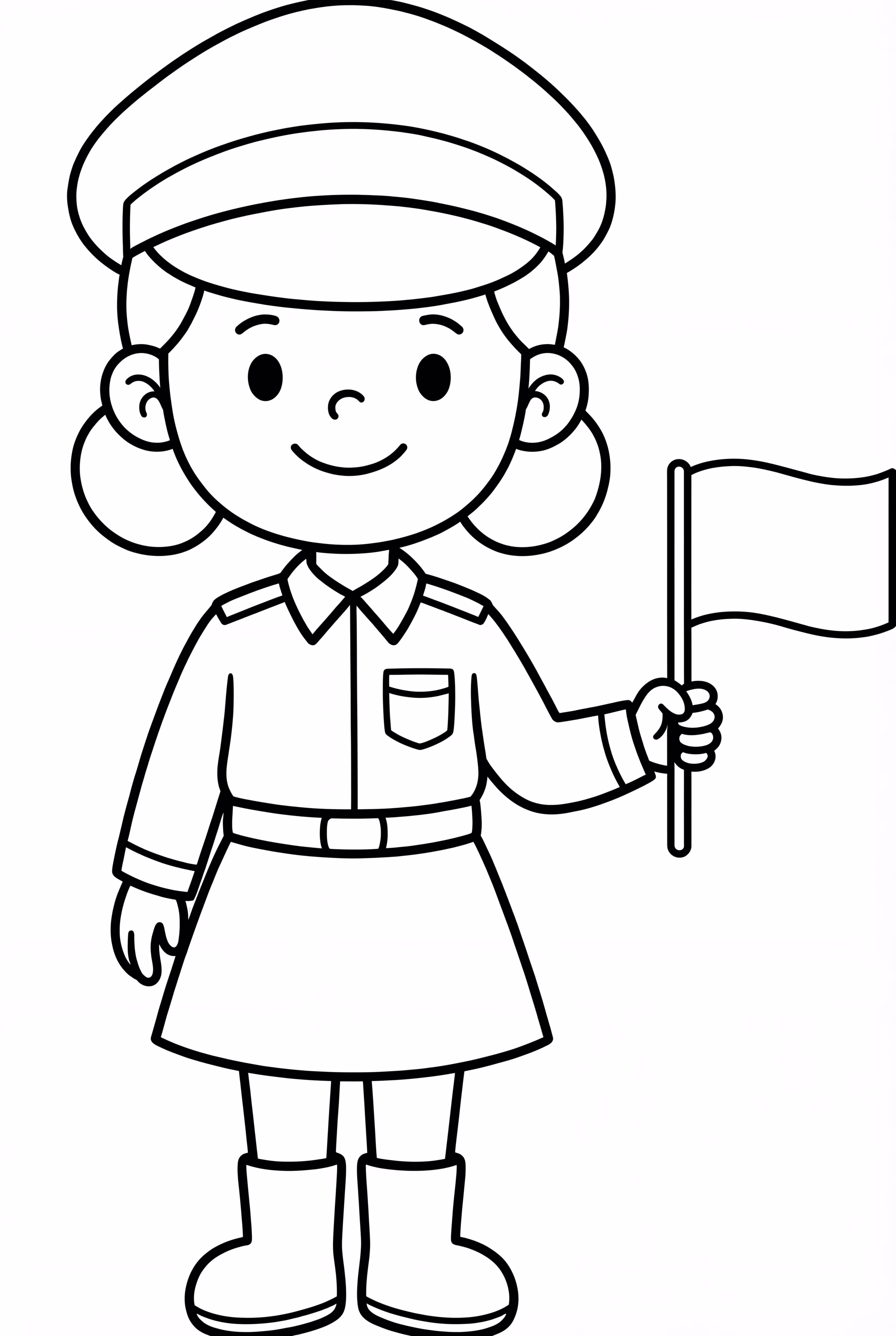 退伍军人节穿制服的女孩