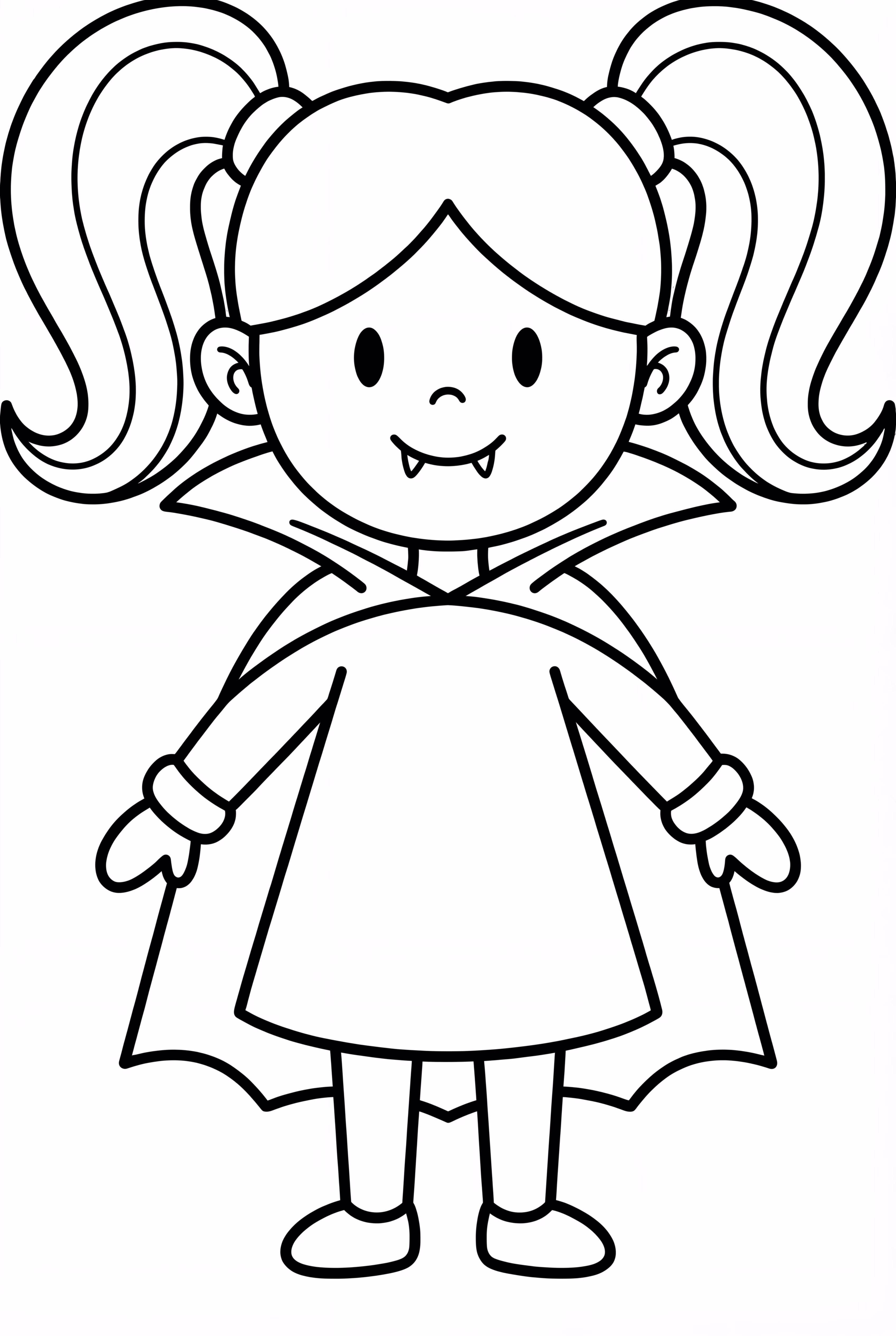 Girl Vampire With Pigtails