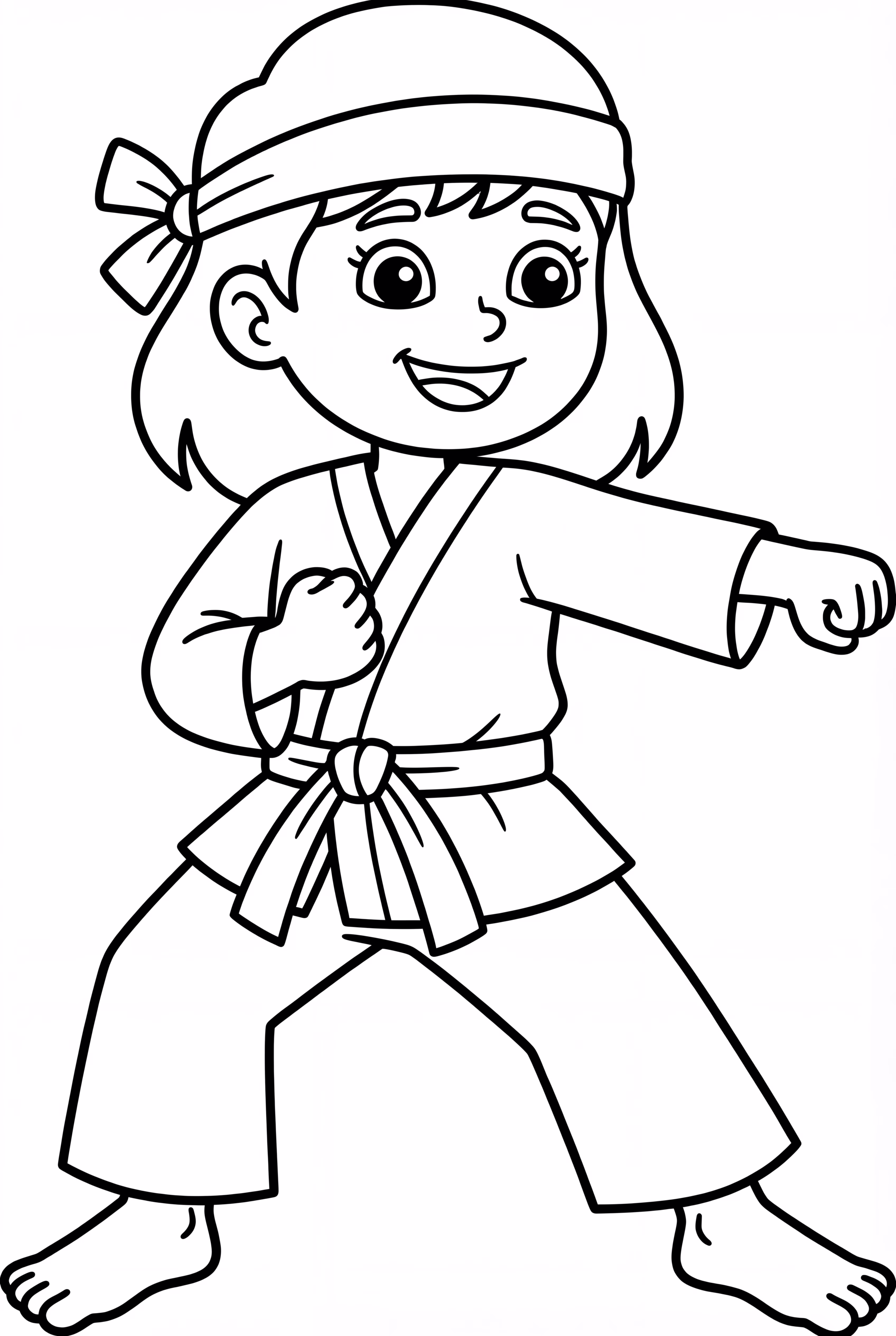 Girl With A Karate Headband