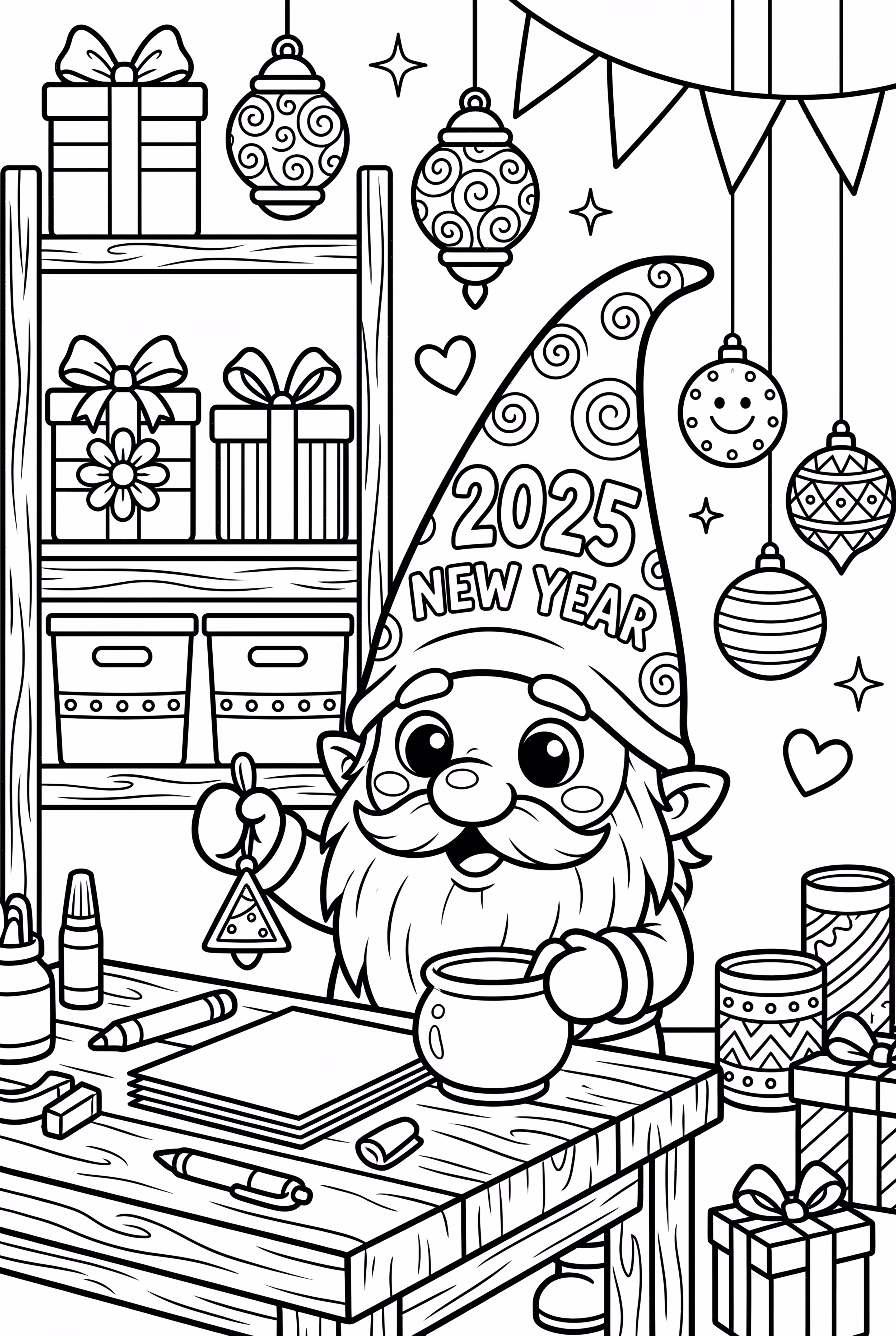 Gnome Crafting Decorations for 2025 New Year