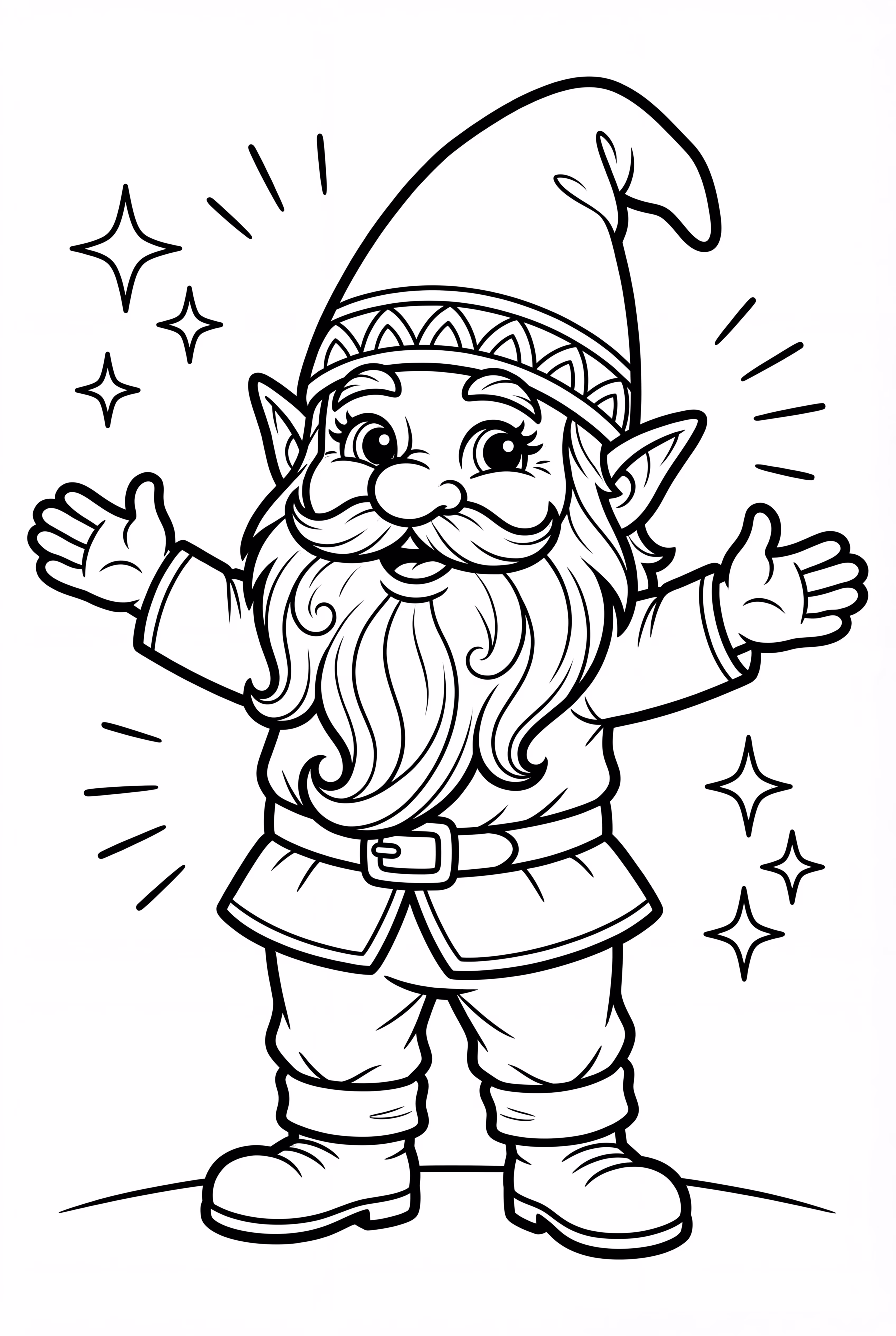 Gnome Exploring a Magical Forest