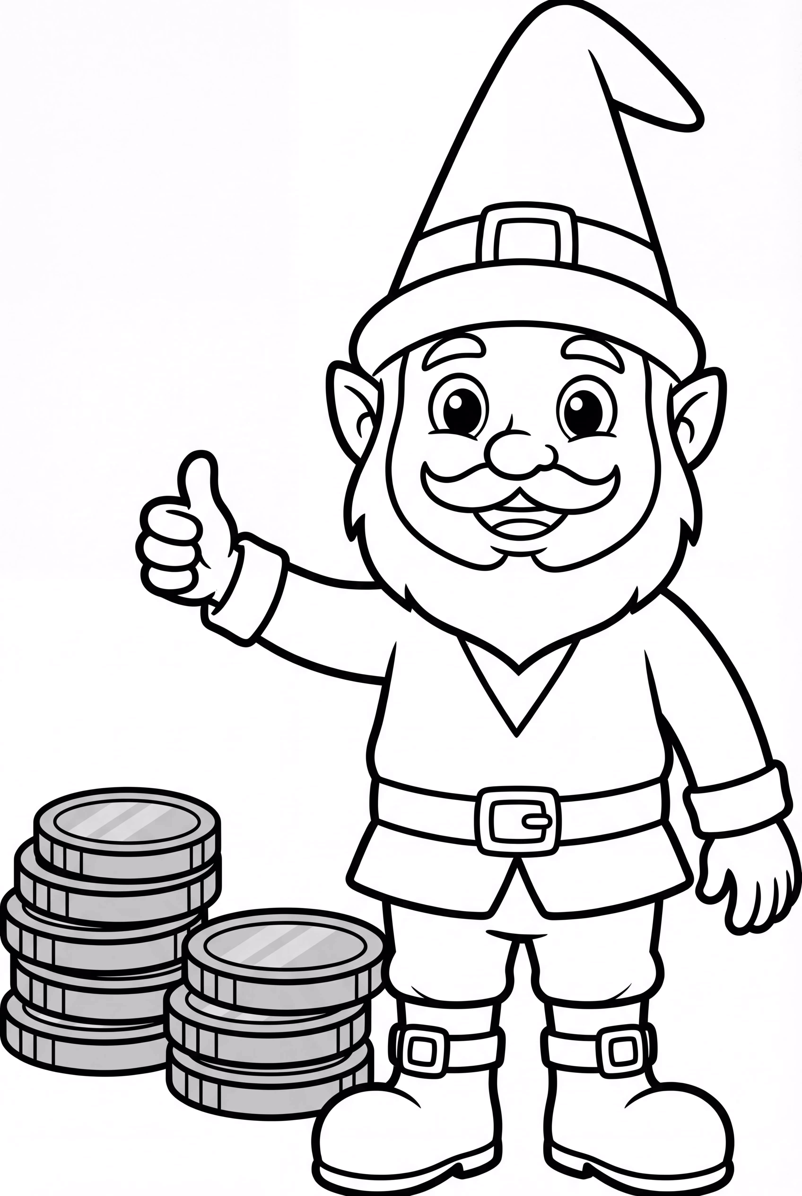 Gnome Guarding Golden Coins