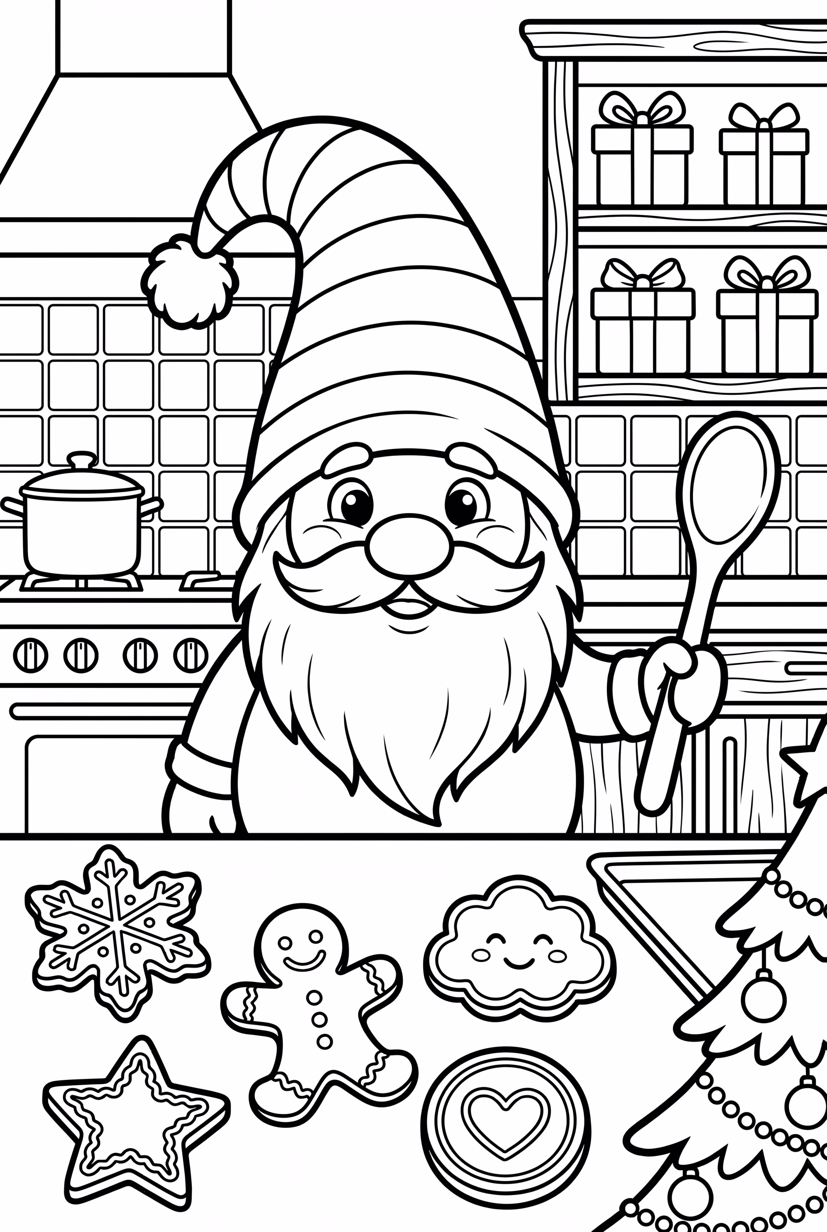 Gnome Making Easy Christmas Cookies at Home-2