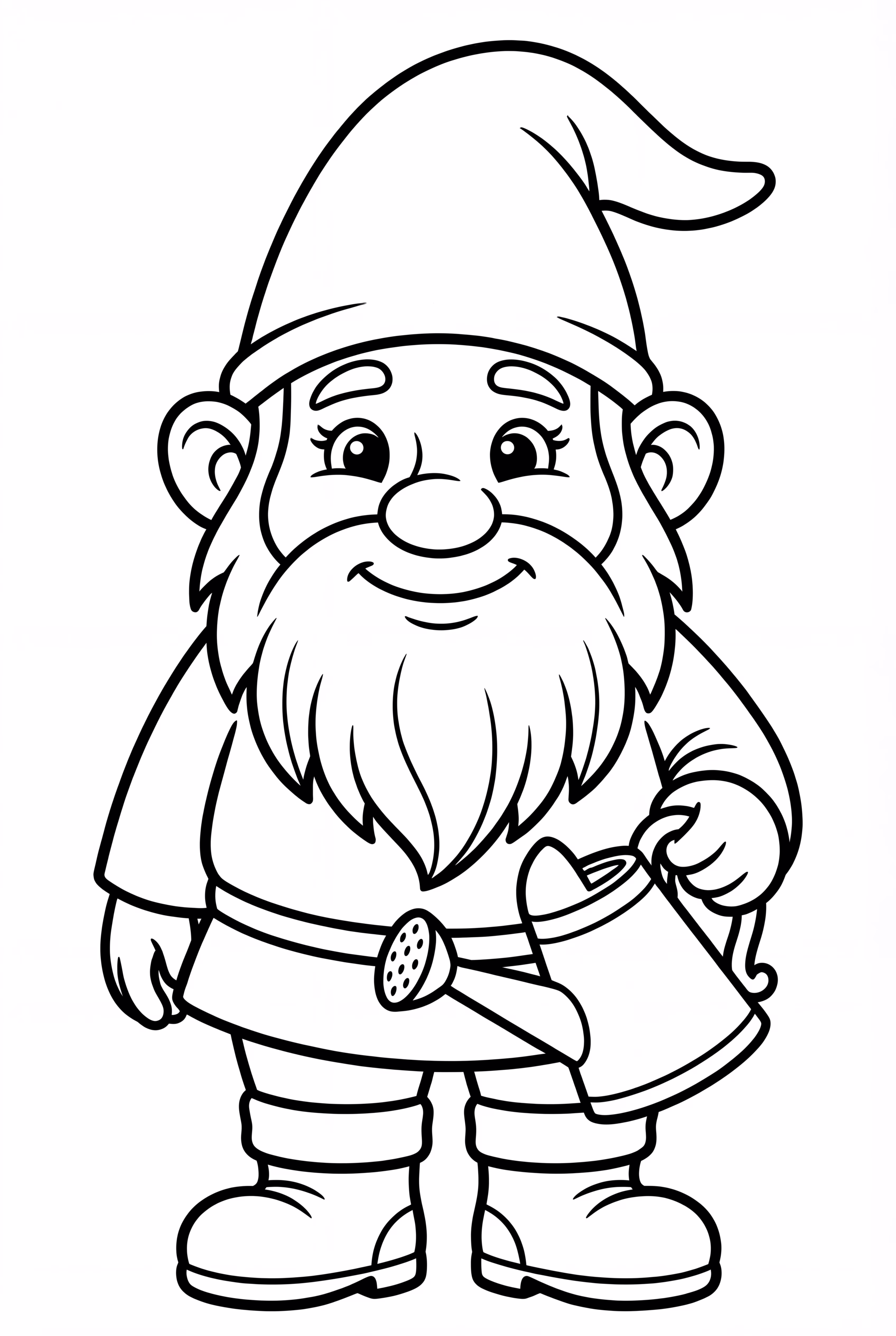 Gnome Plantando Flores na Primavera