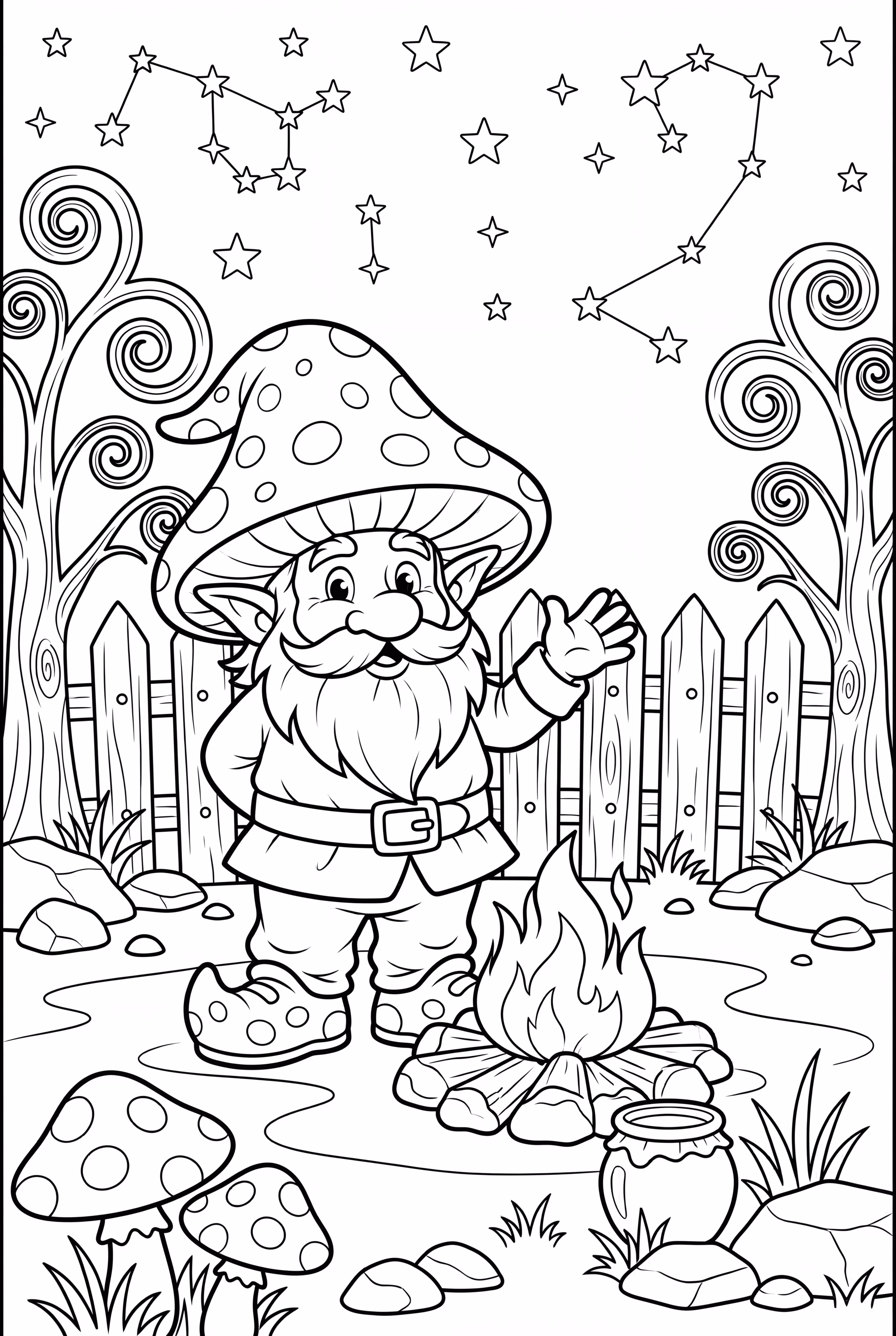 Gnome Telling Stories by a Campfire-2
