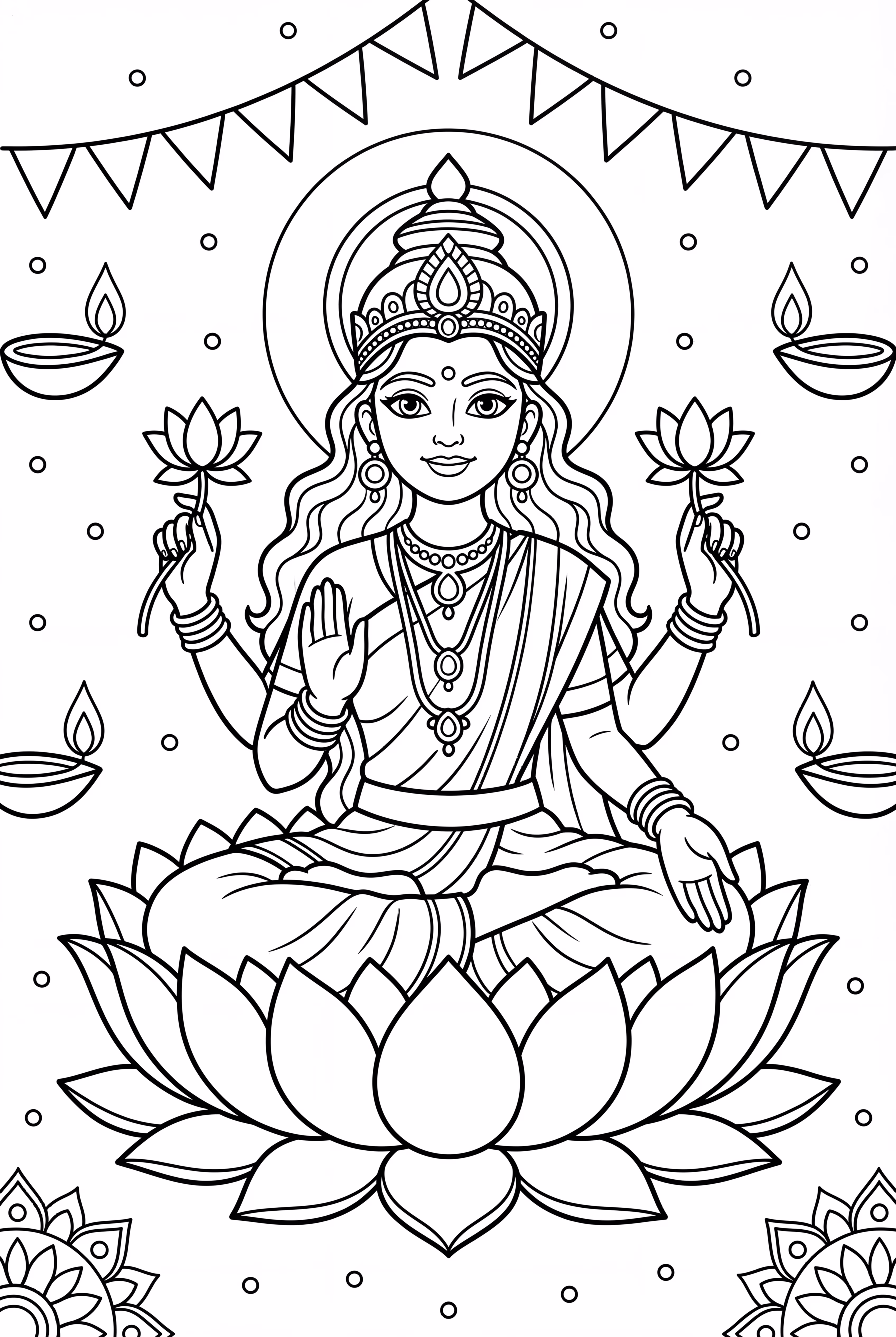Goddess Lakshmi For Diwali Blessing