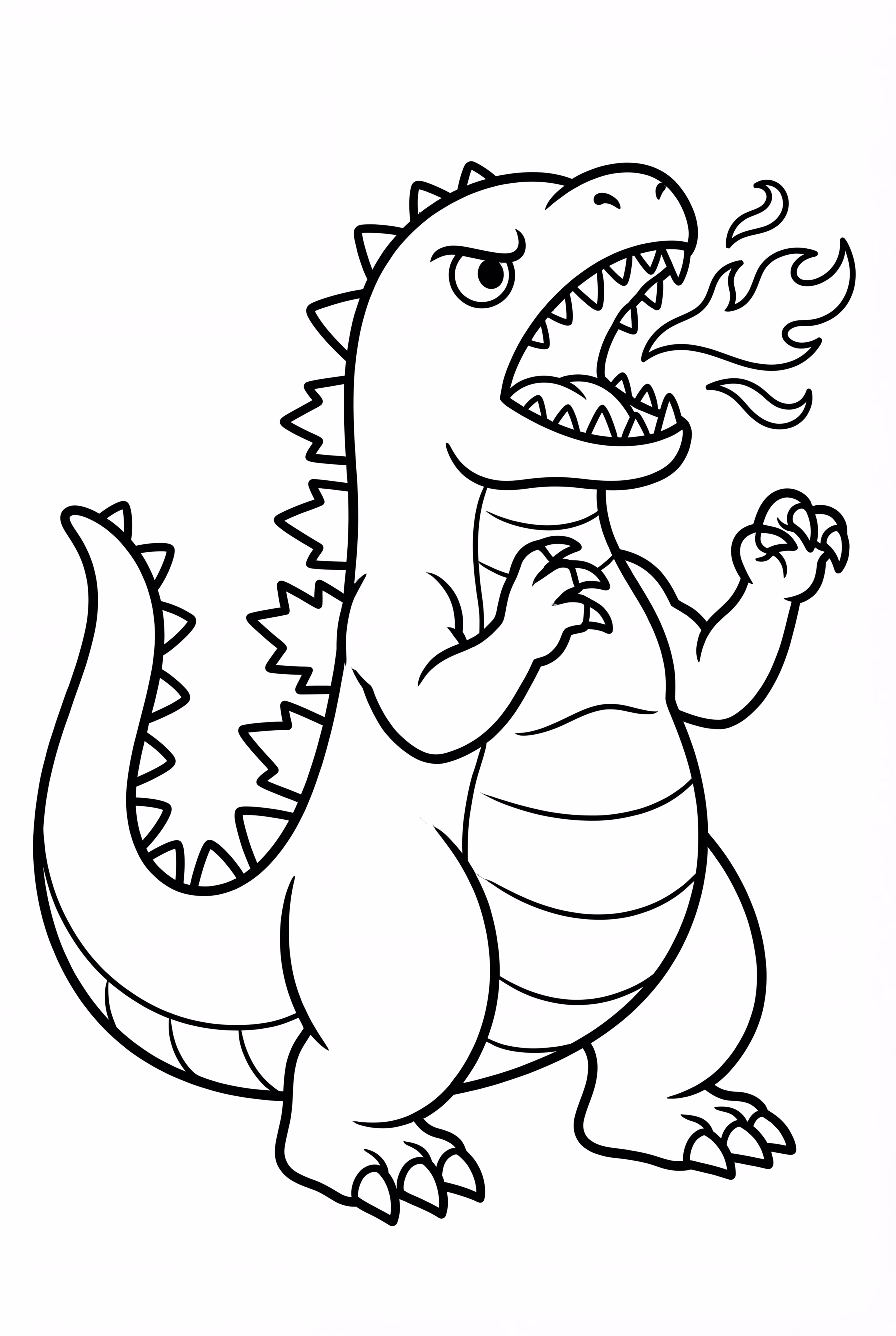 Godzilla Breathing Atomic Fire