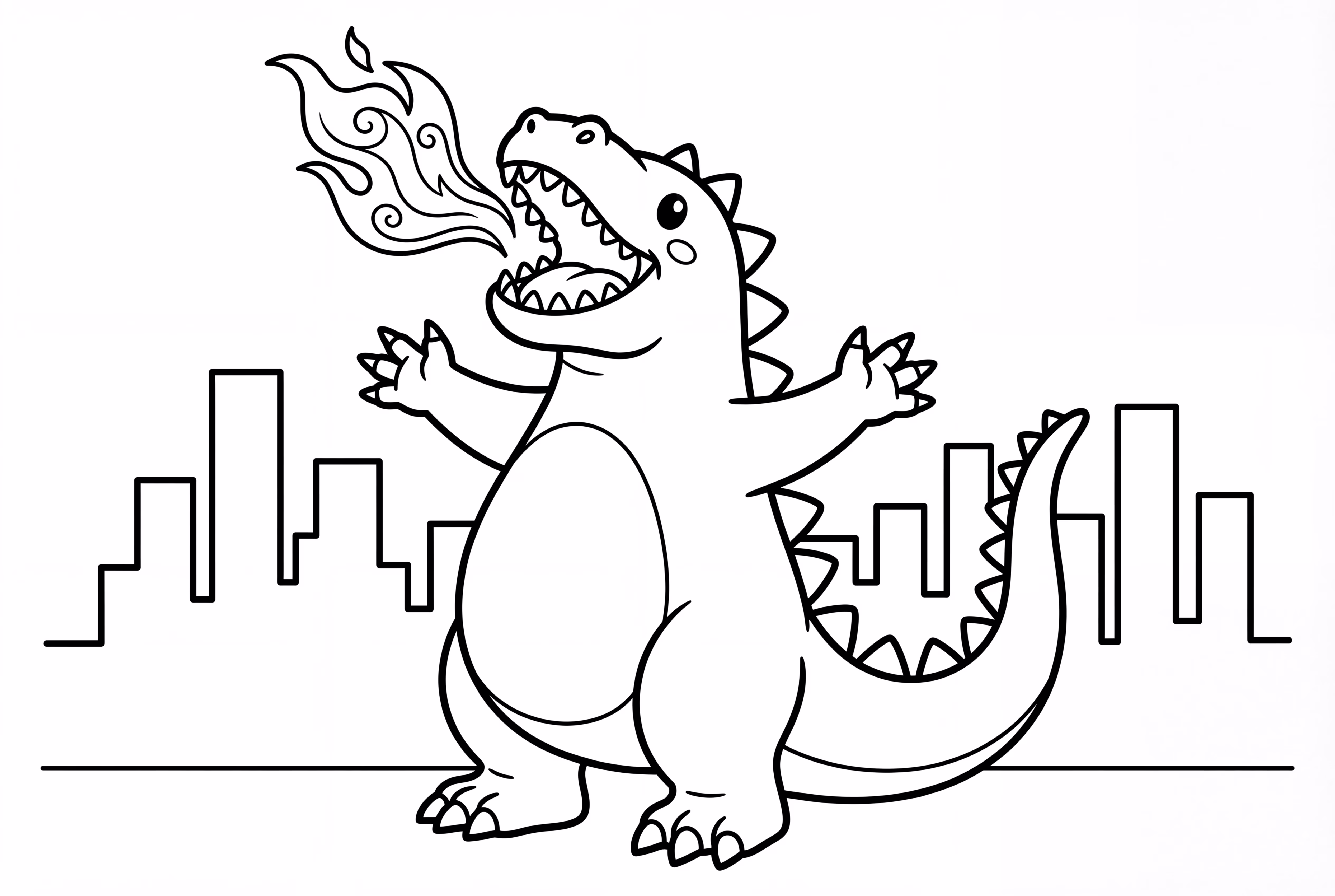 Godzilla Breathing Fire