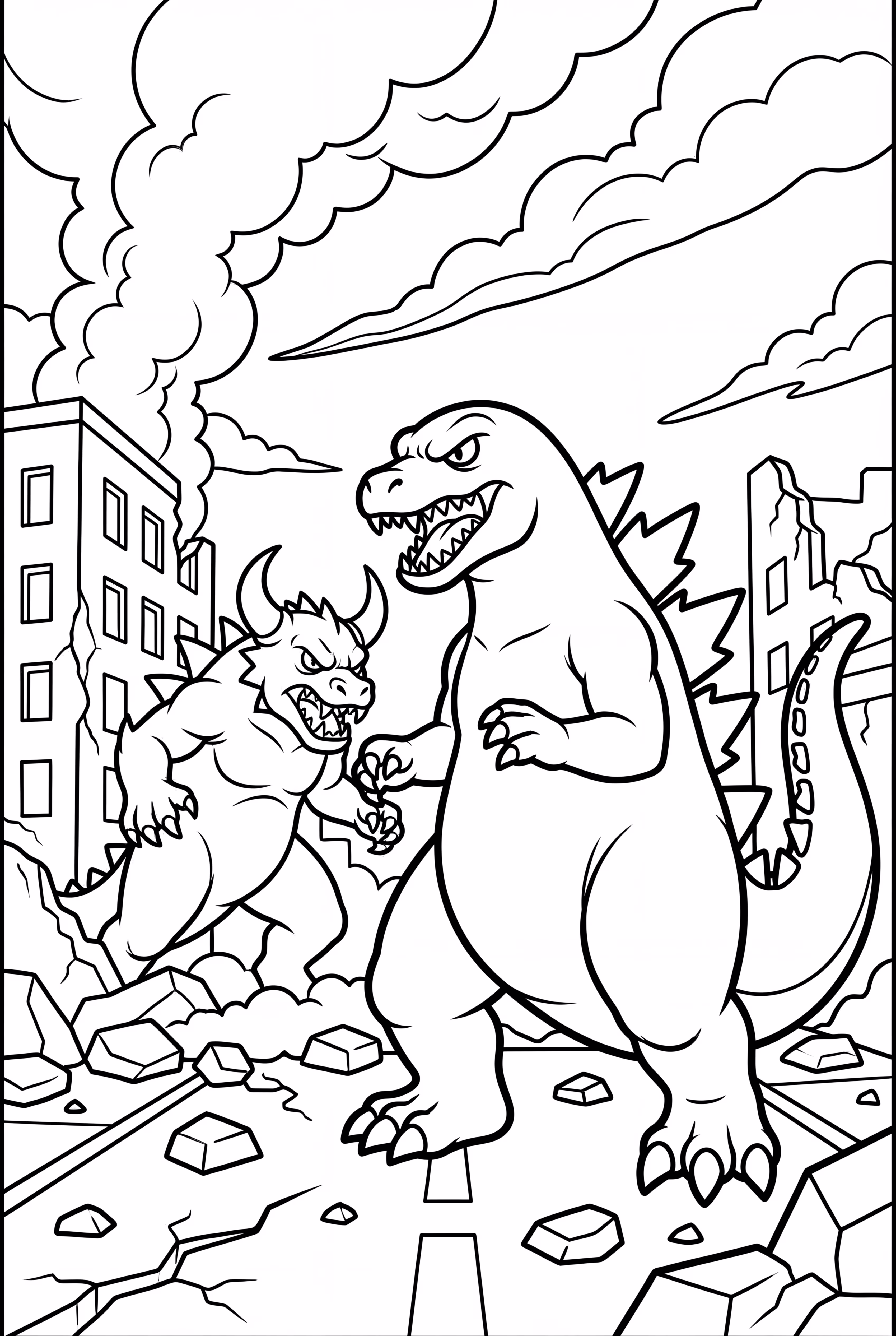 godzilla monster battle
