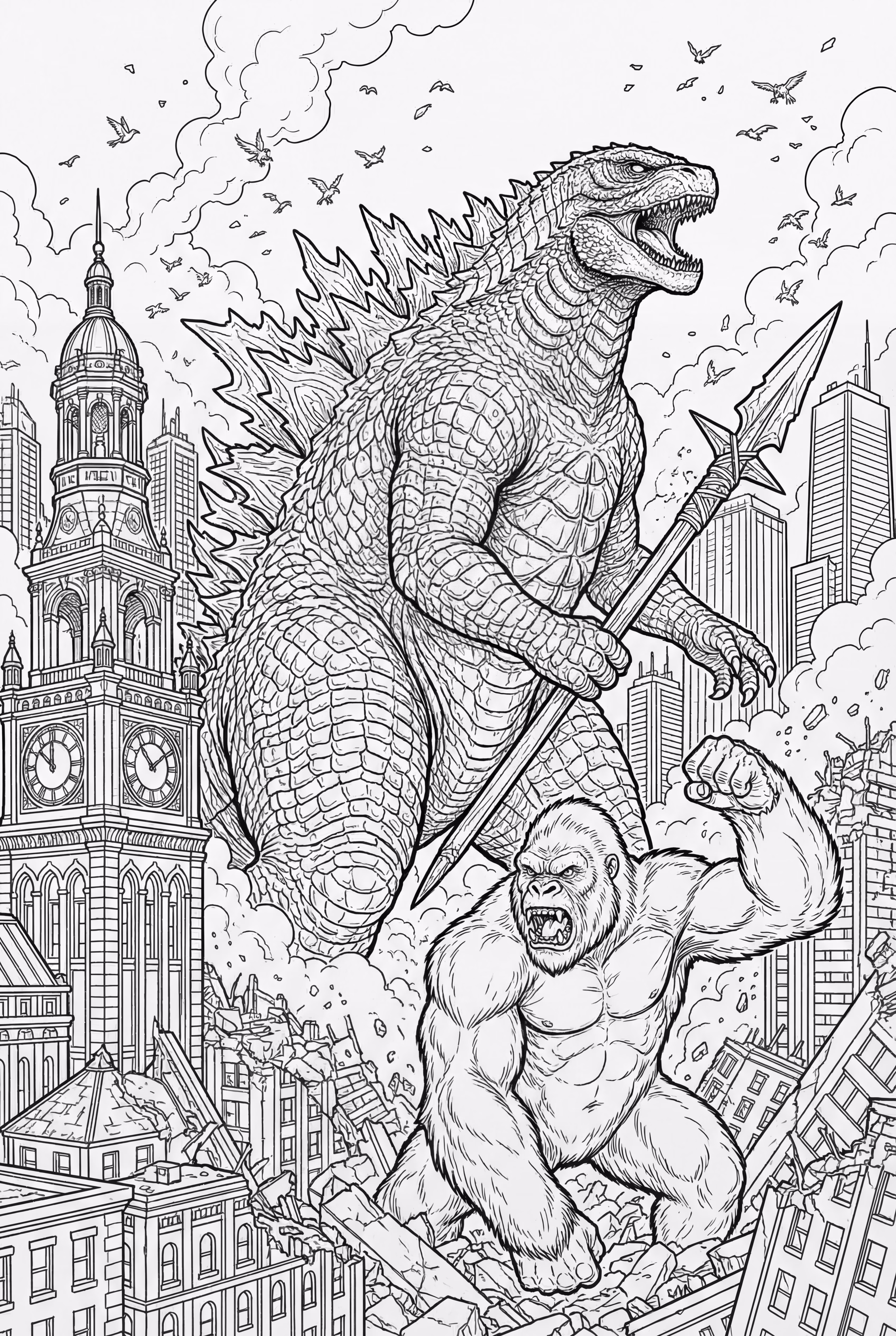 godzilla vs kong fight scene