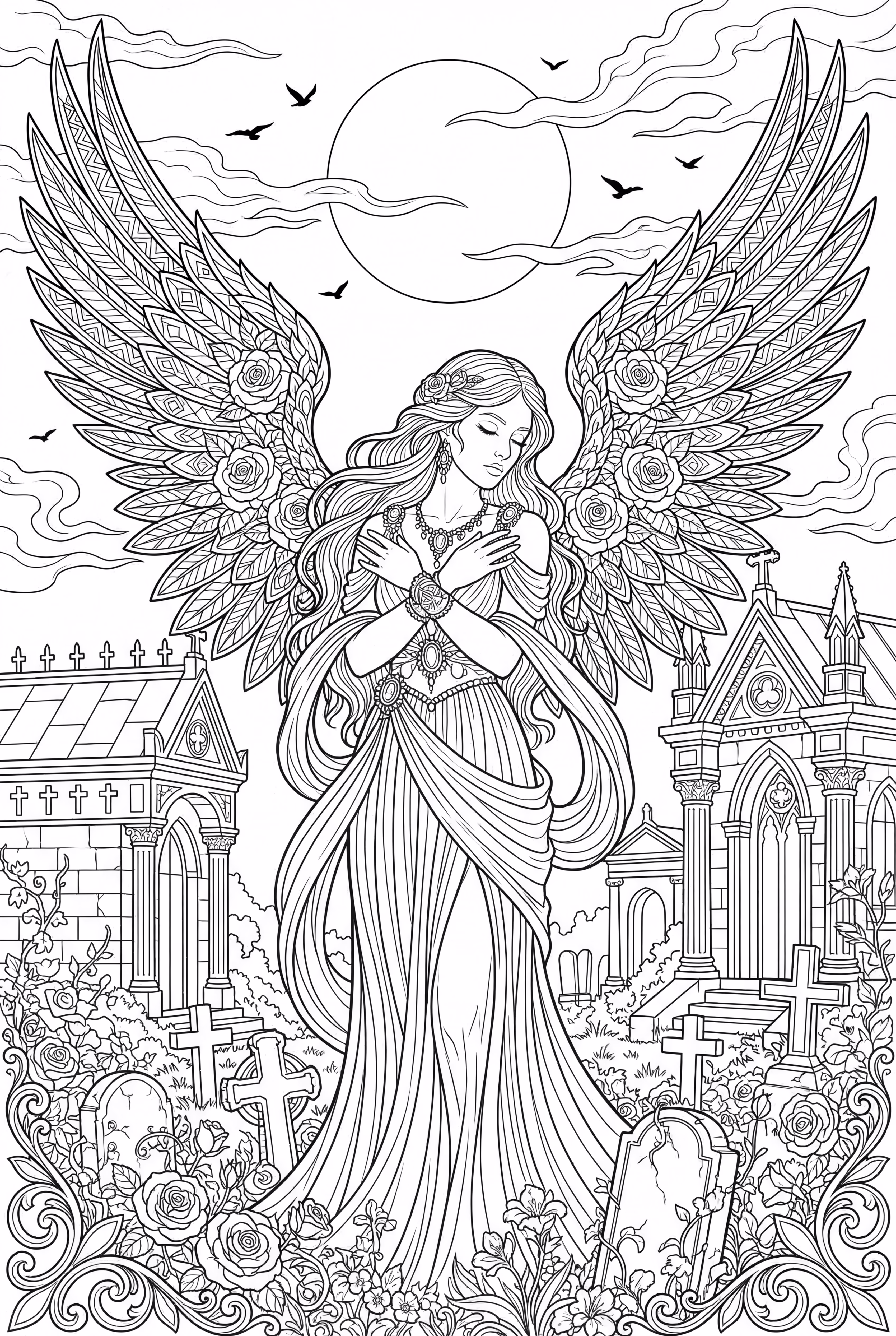 Gothic Fallen Angel Moonlight