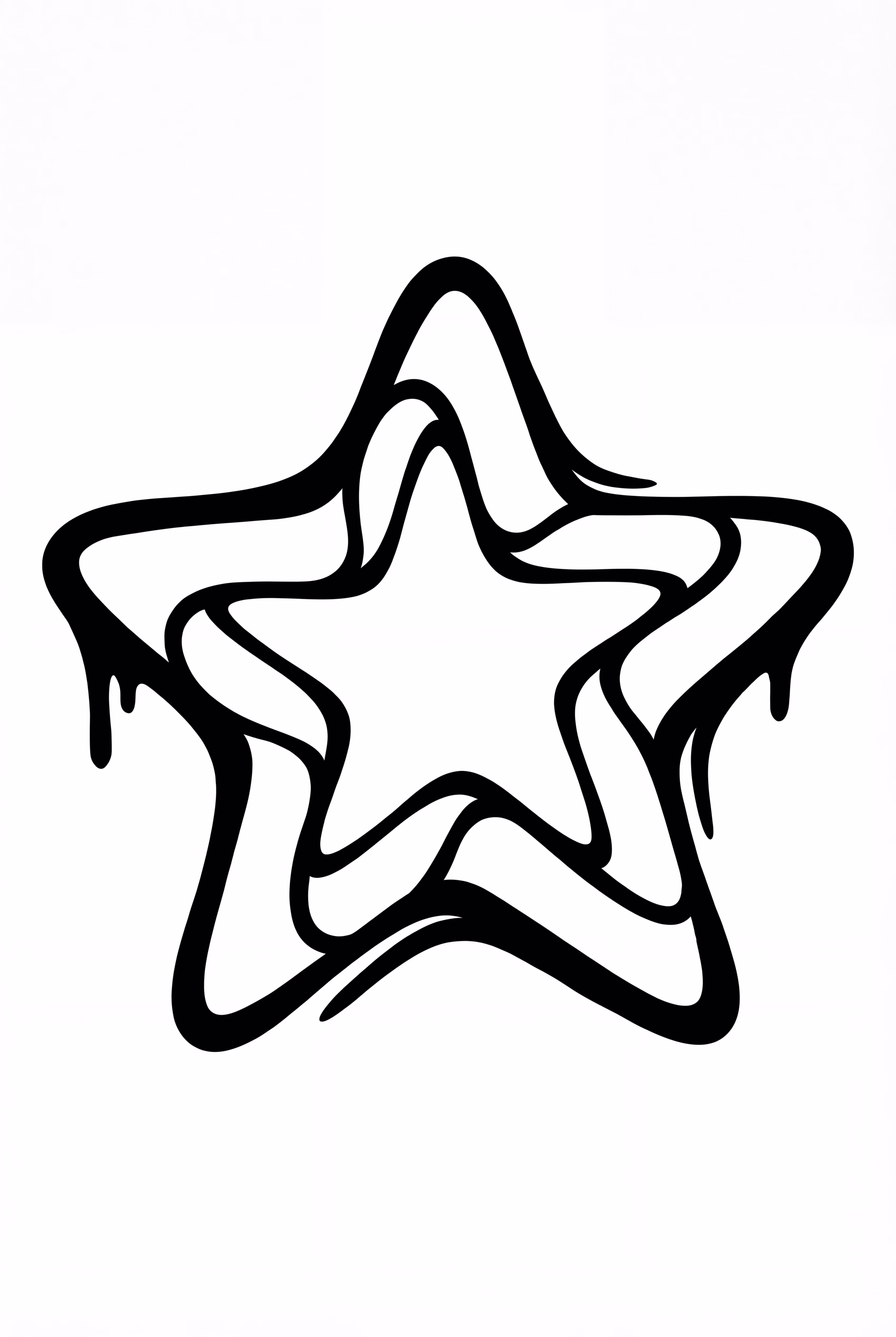 涂鸦风格的星星