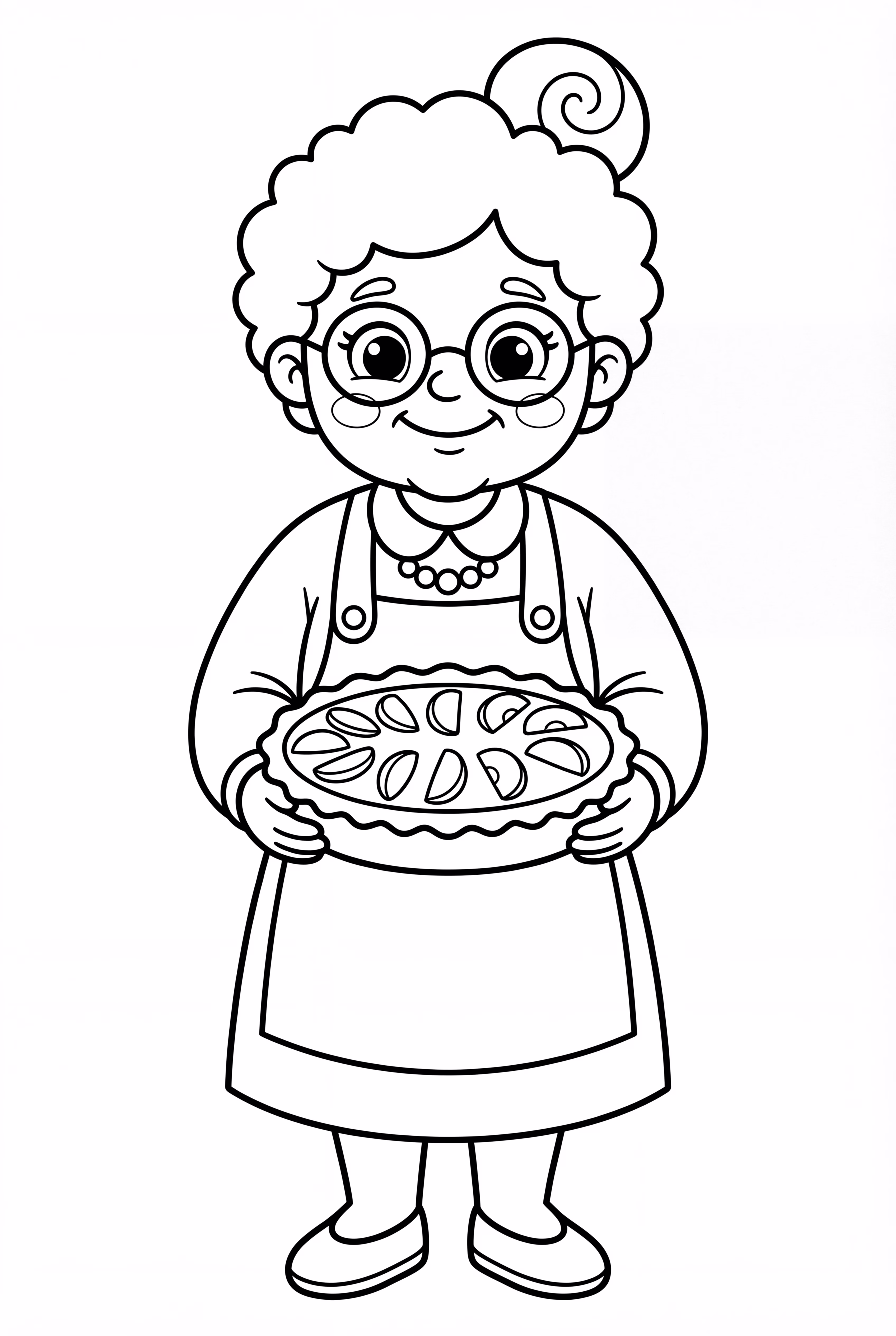 Granny Baking an Apple Pie