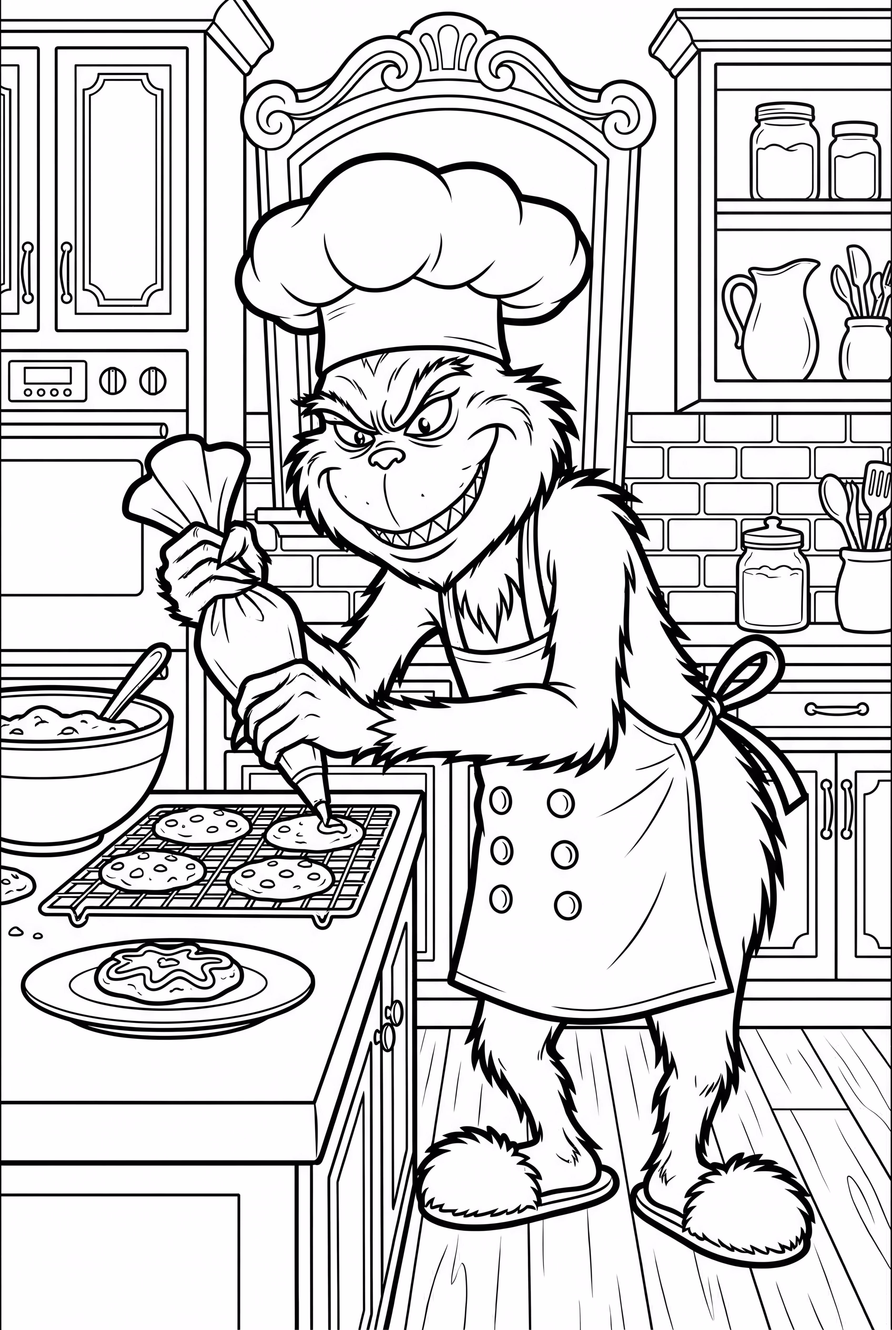 Grinch baking cookies for Christmas-2