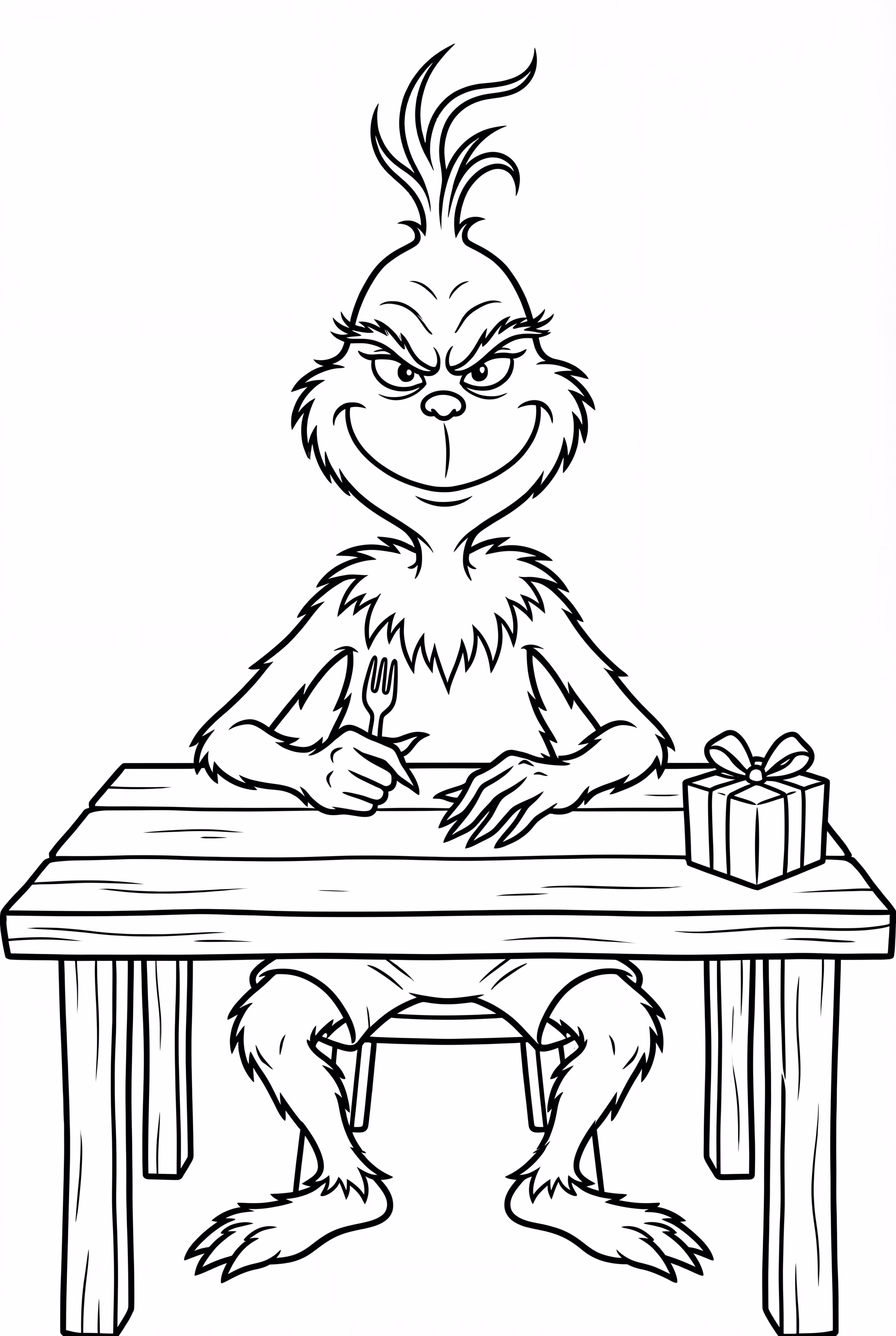 Grinch enjoying a festive feast