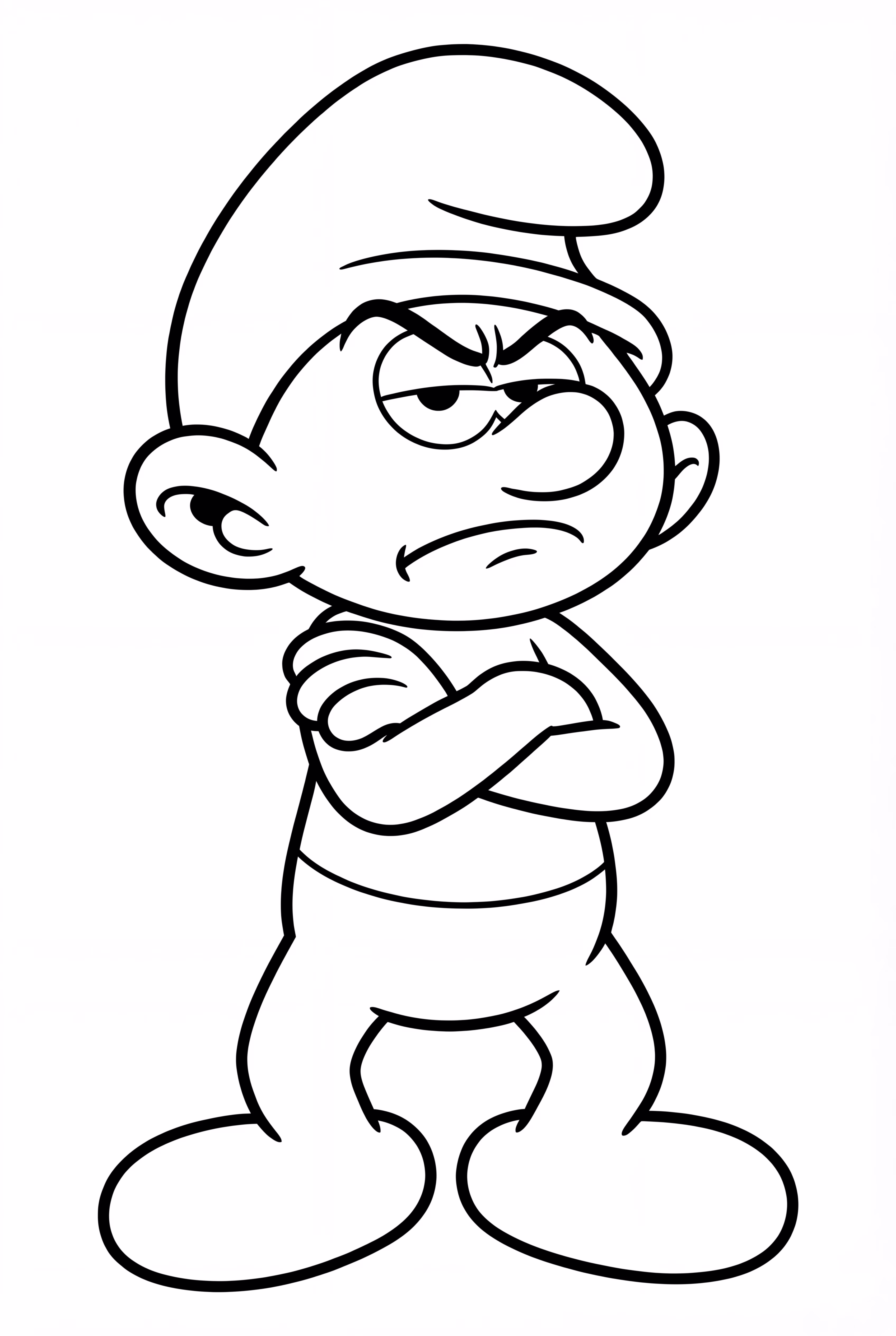 Grouchy Smurf With Arms Crossed