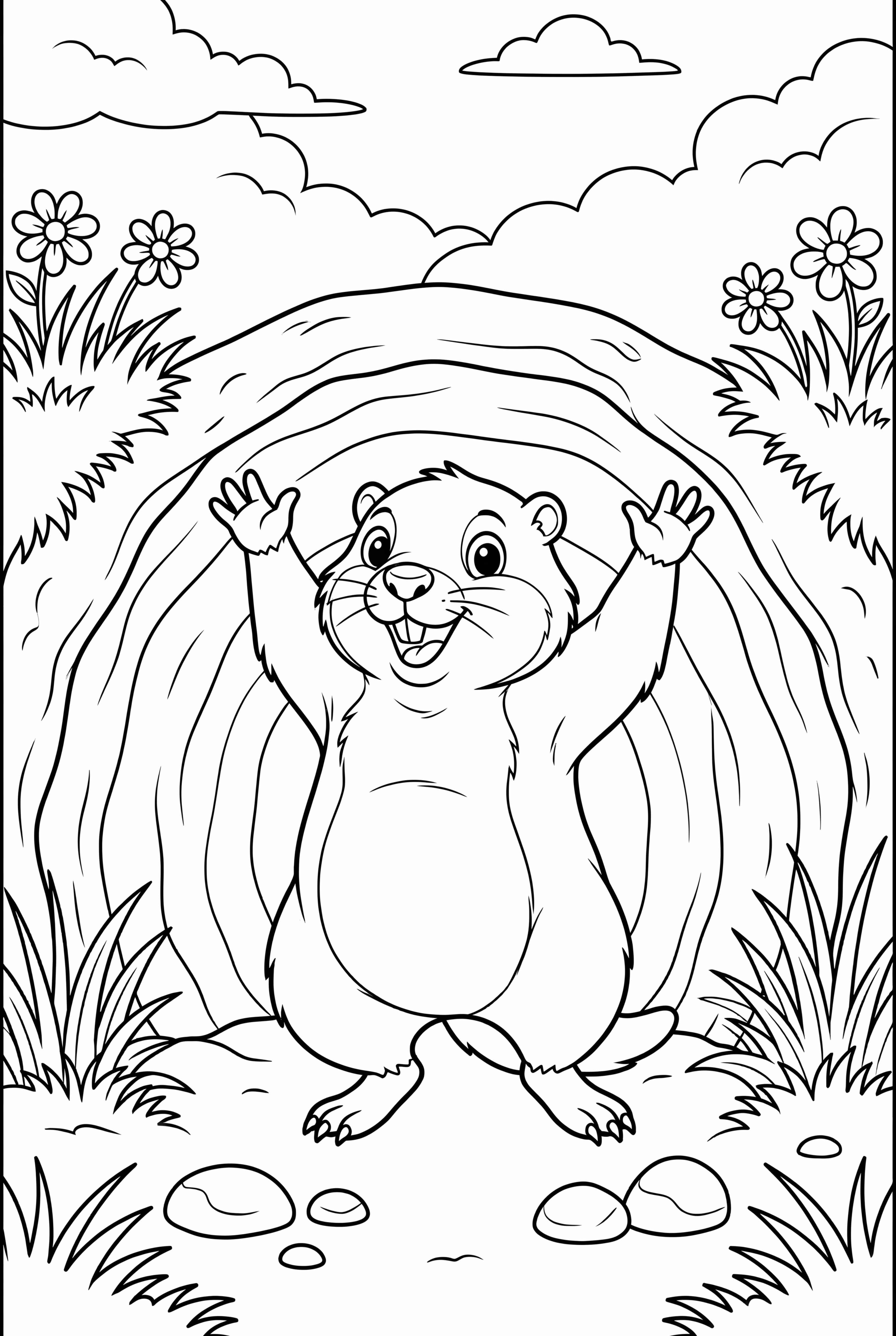 Ground Hog Dancing at Groundhogs Day