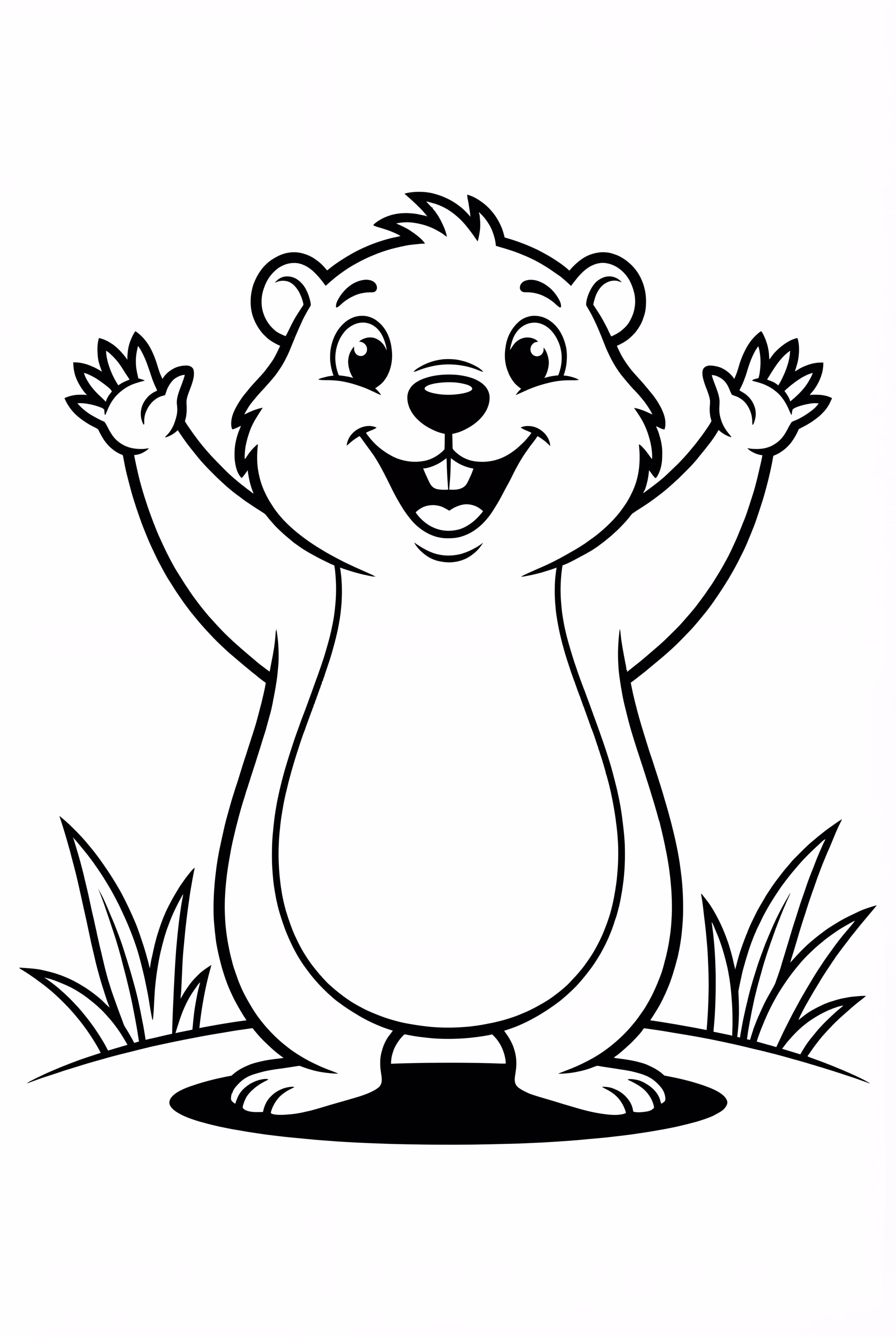 Ground Hog Dancing at Groundhogs Day