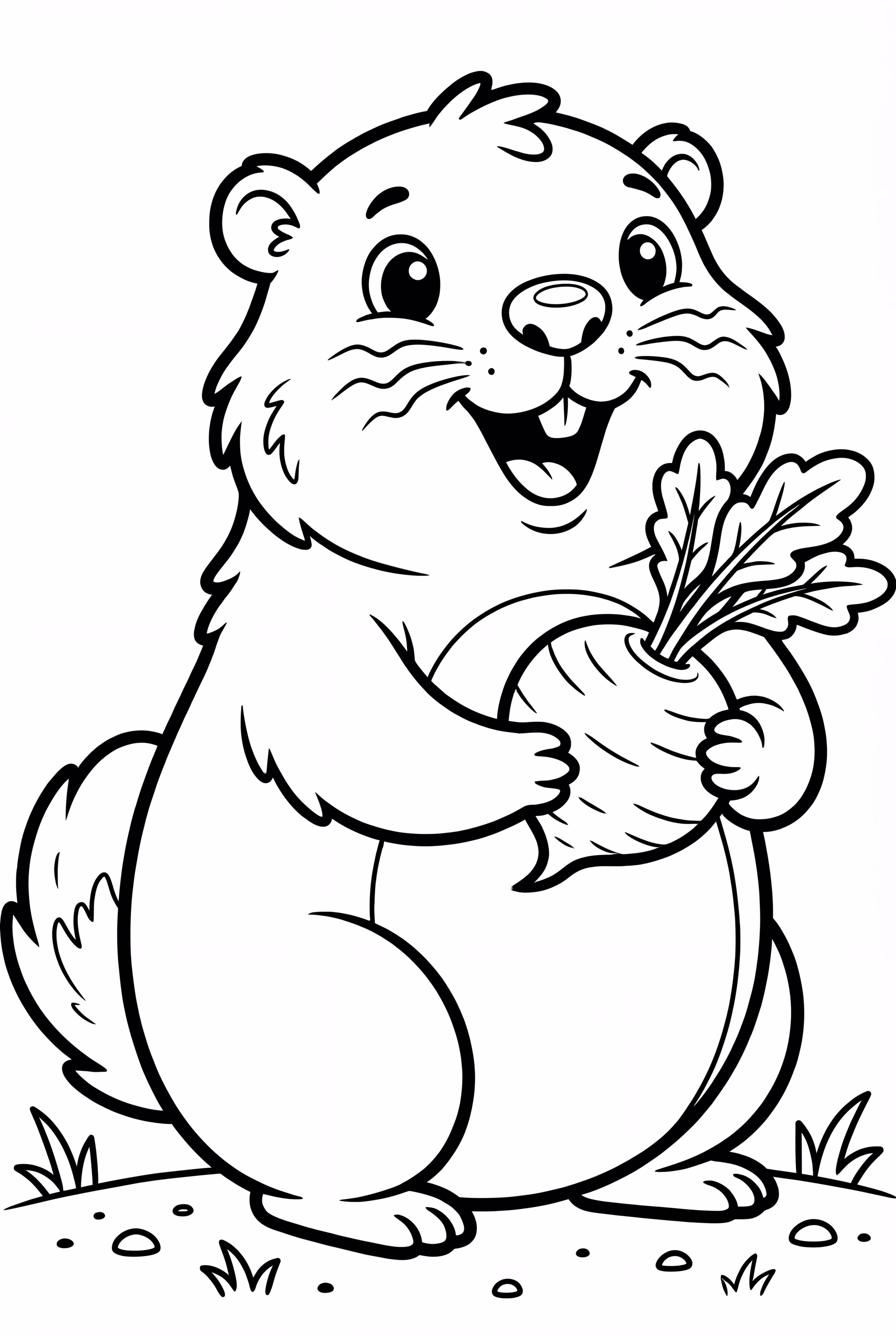 땅다람쥐와 채소