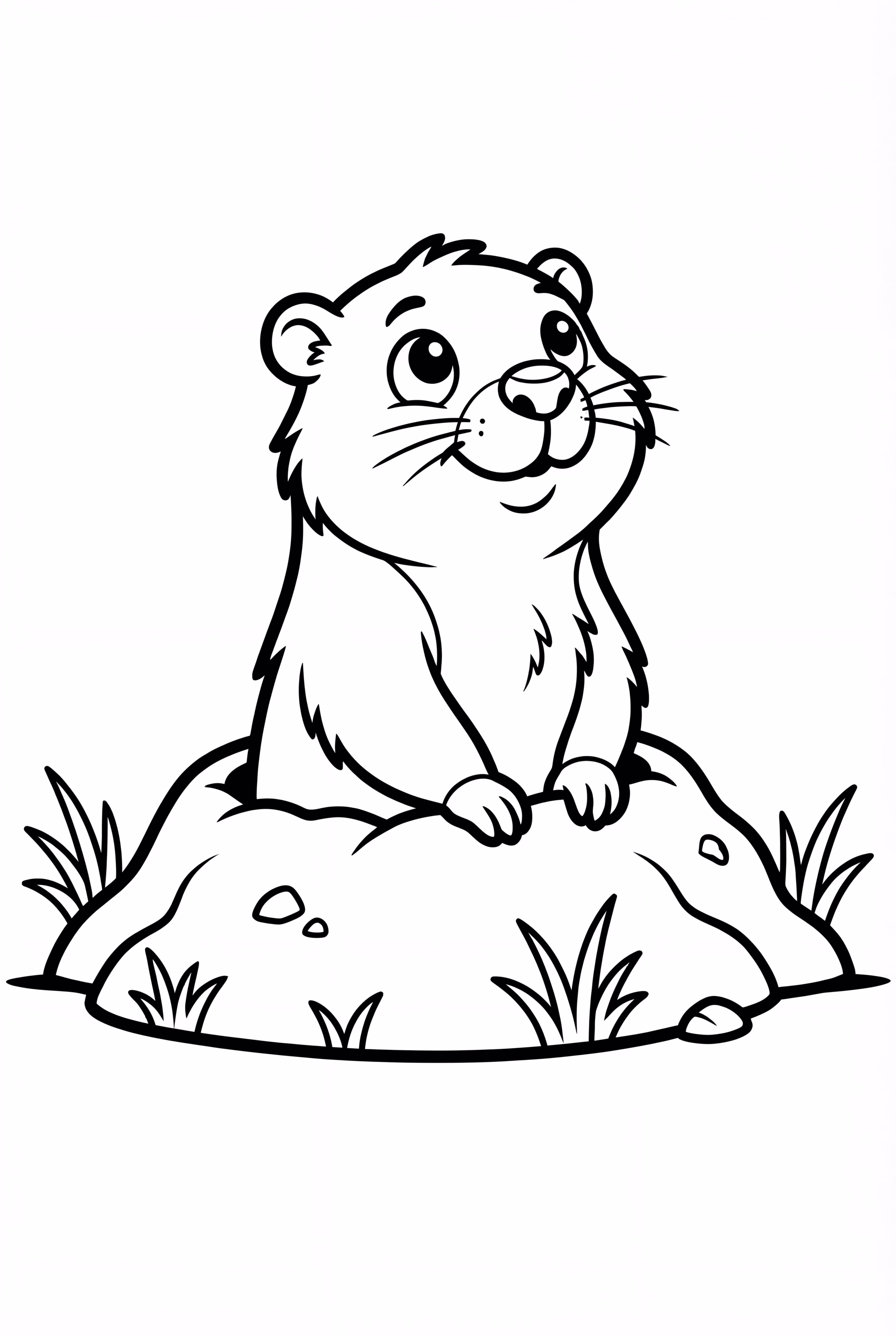 Ground Hog Emerging on Ground Hog Day