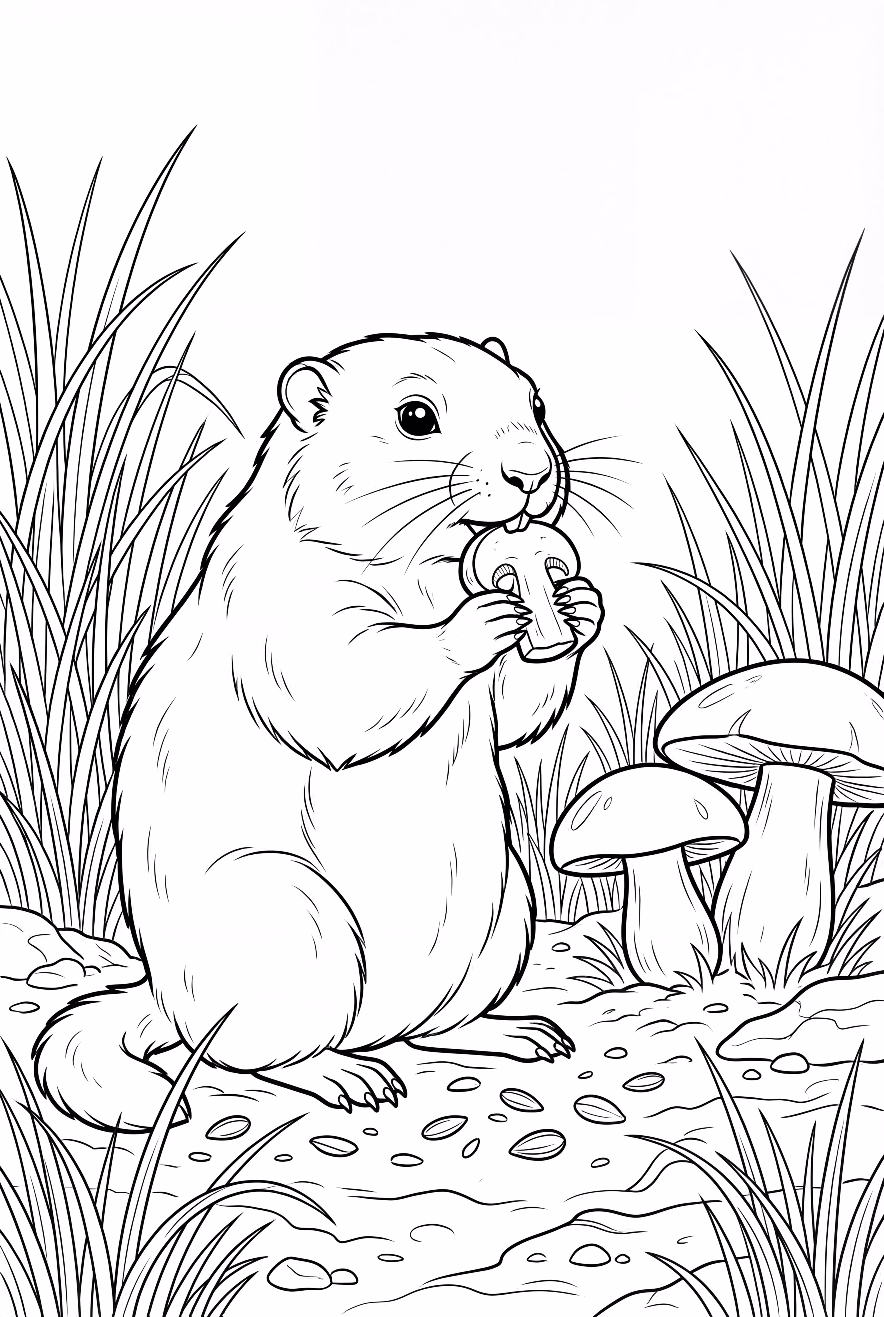 Ground Hog Looking for Food