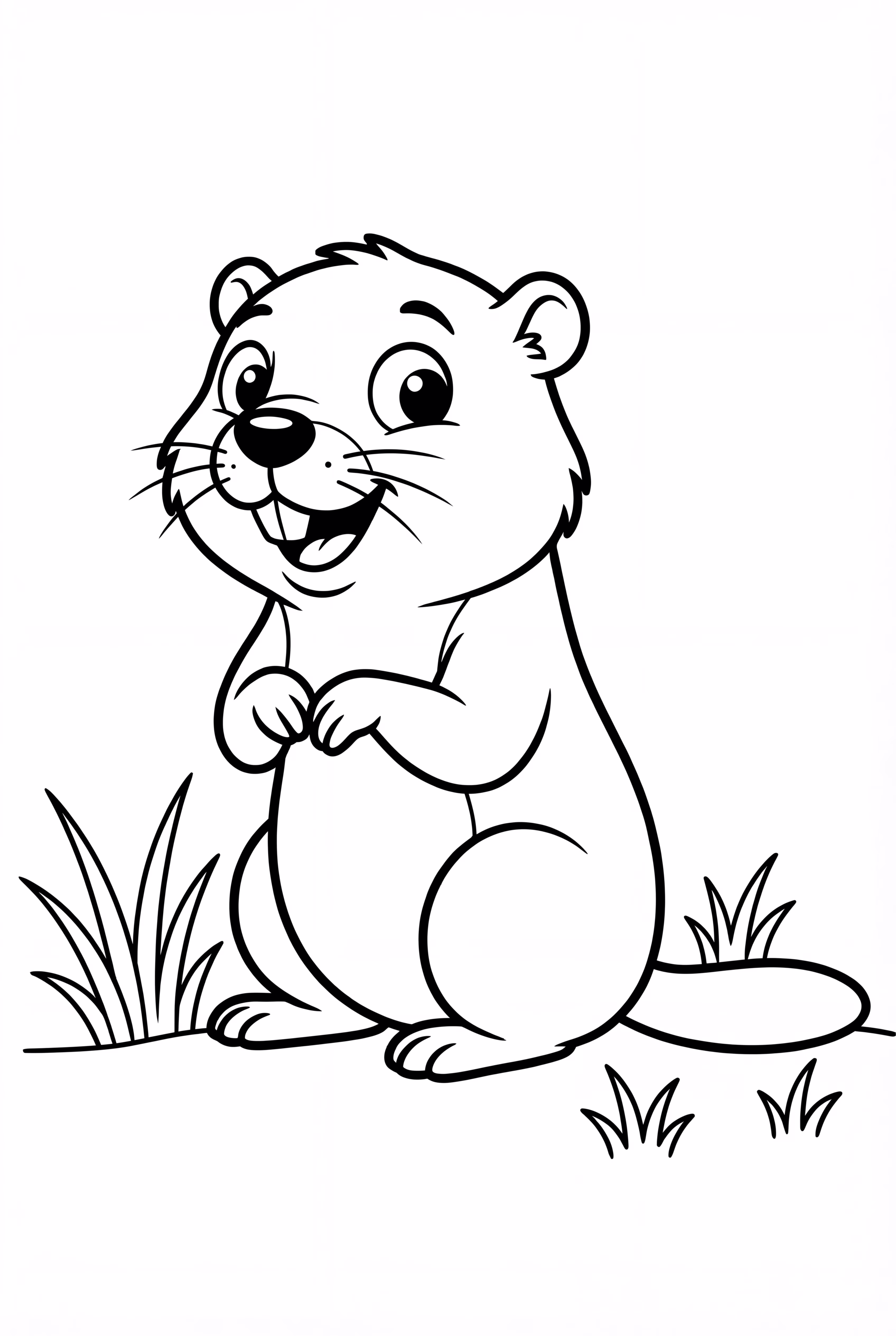 Ground Hog Looking for Food