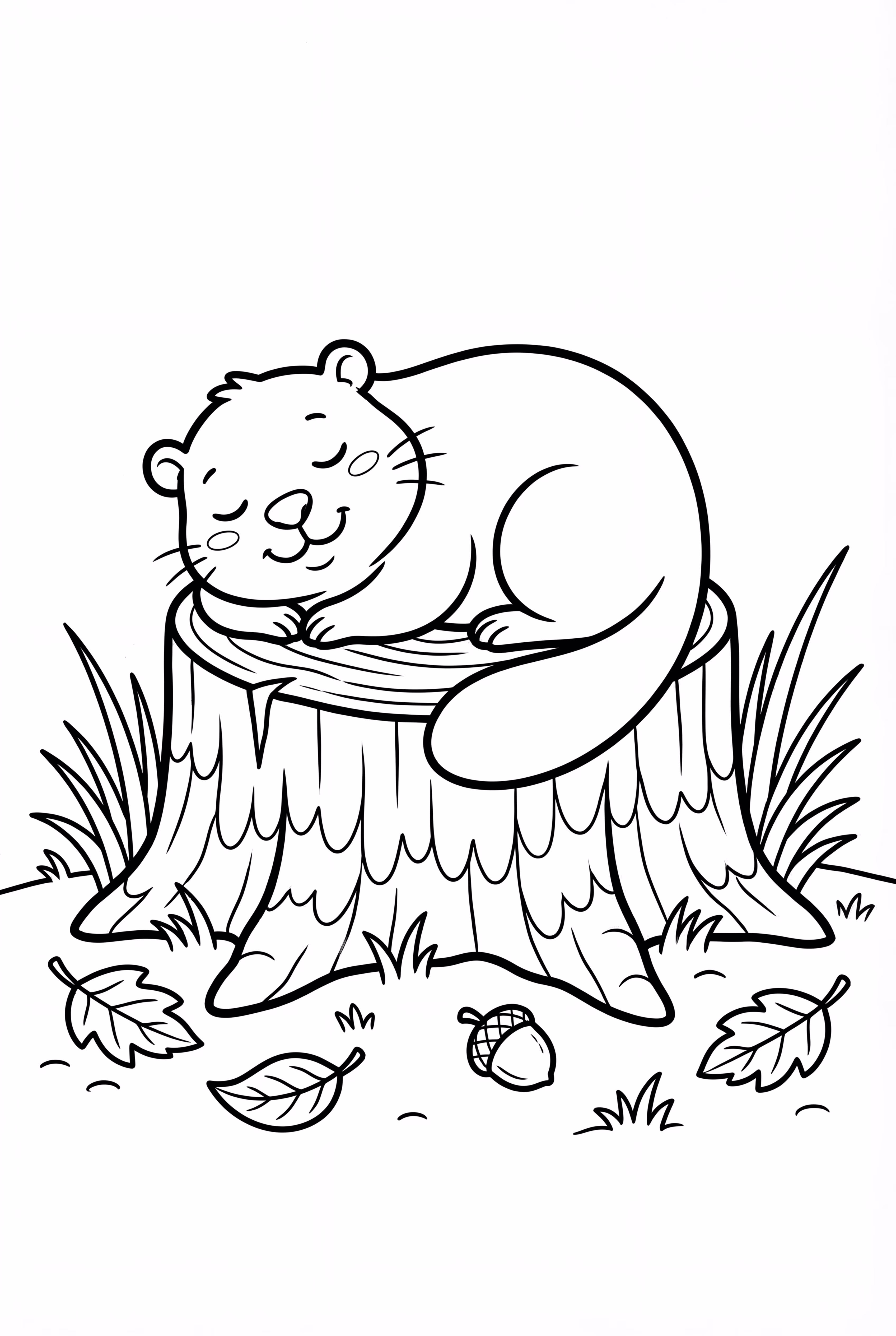 Ground Hog Sleeping Through Ground Hog Day