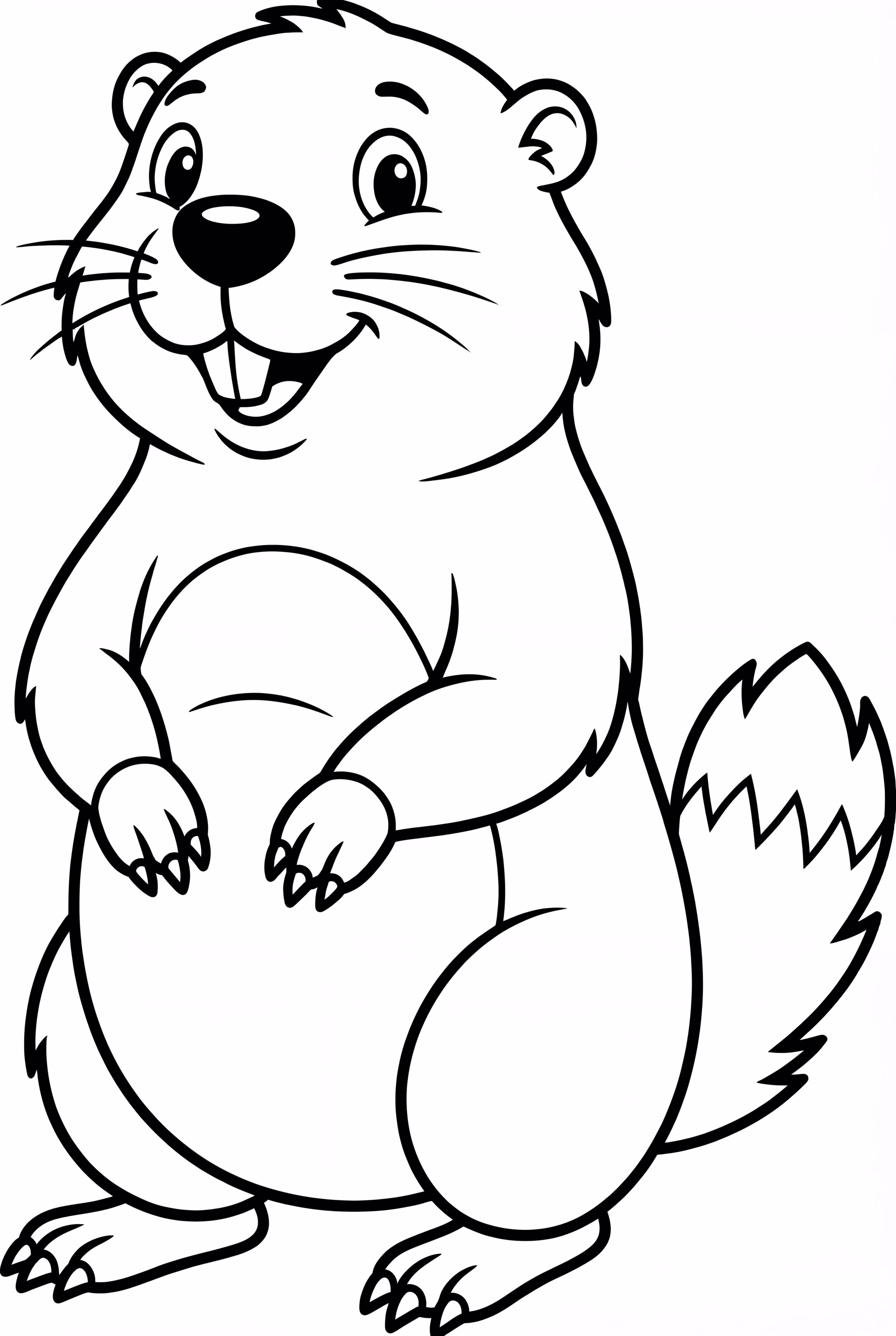 Ground Hog Standing on Hind Legs