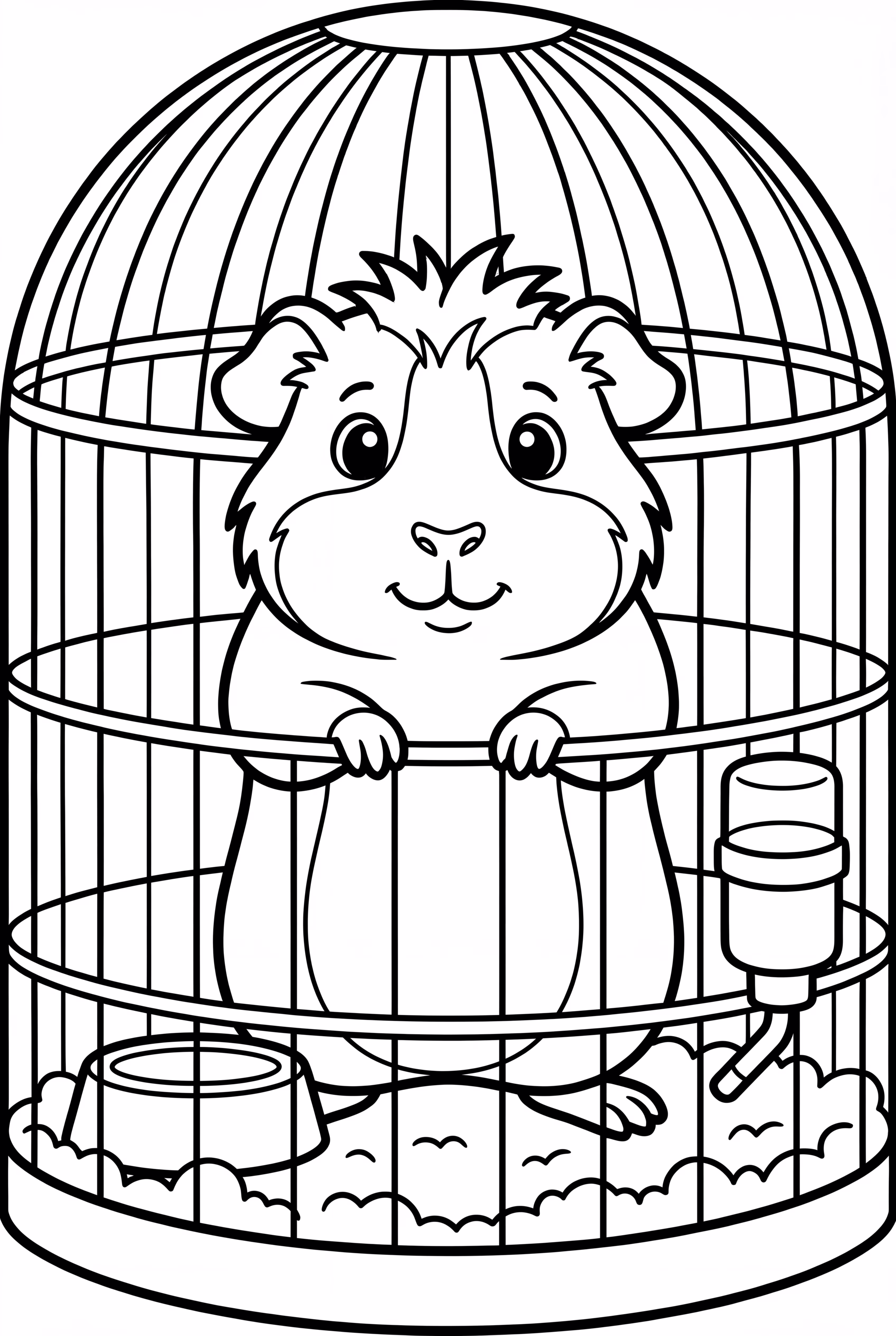 Guinea Pig in a Cozy Cage