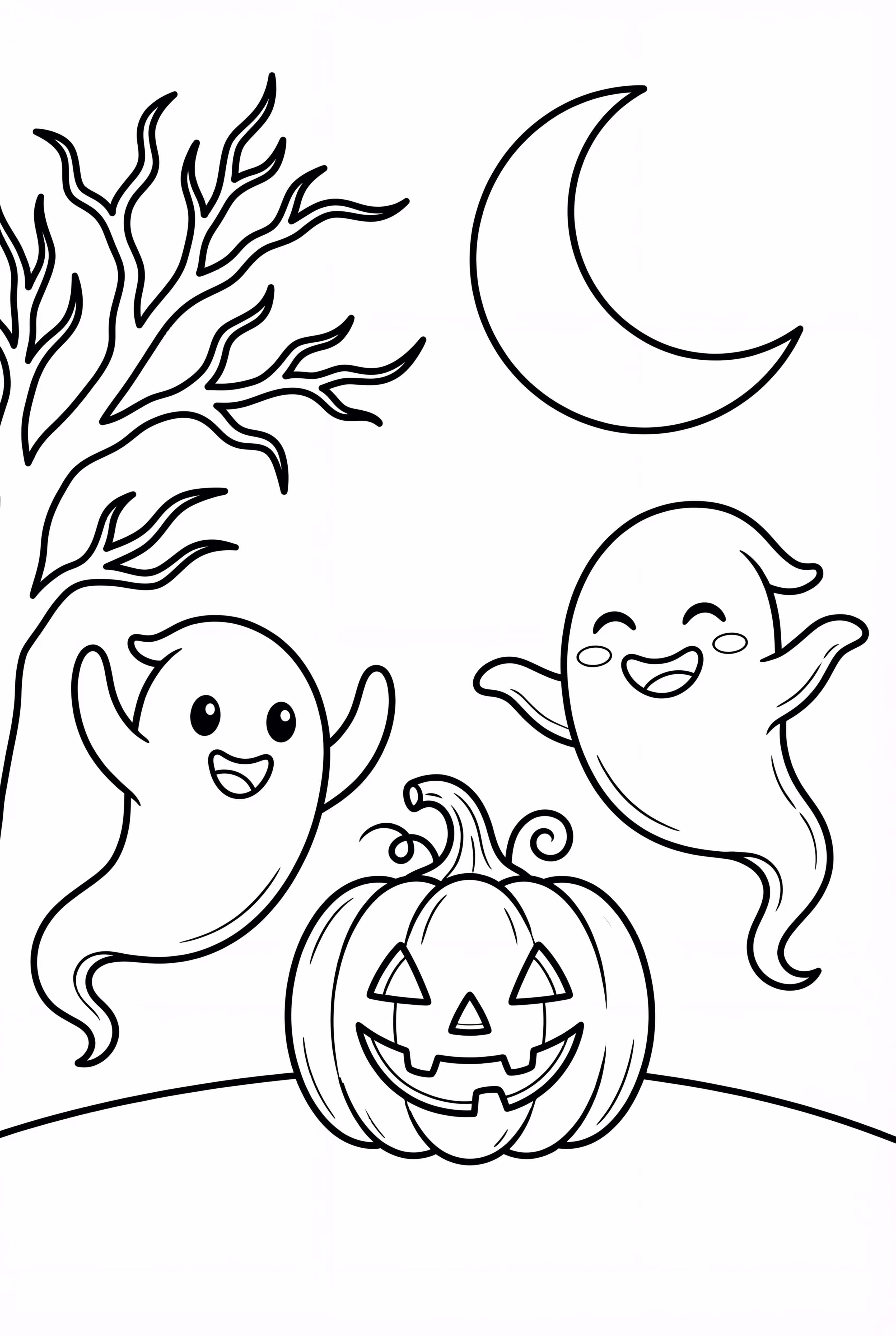 Halloween Night with Scary Ghosts