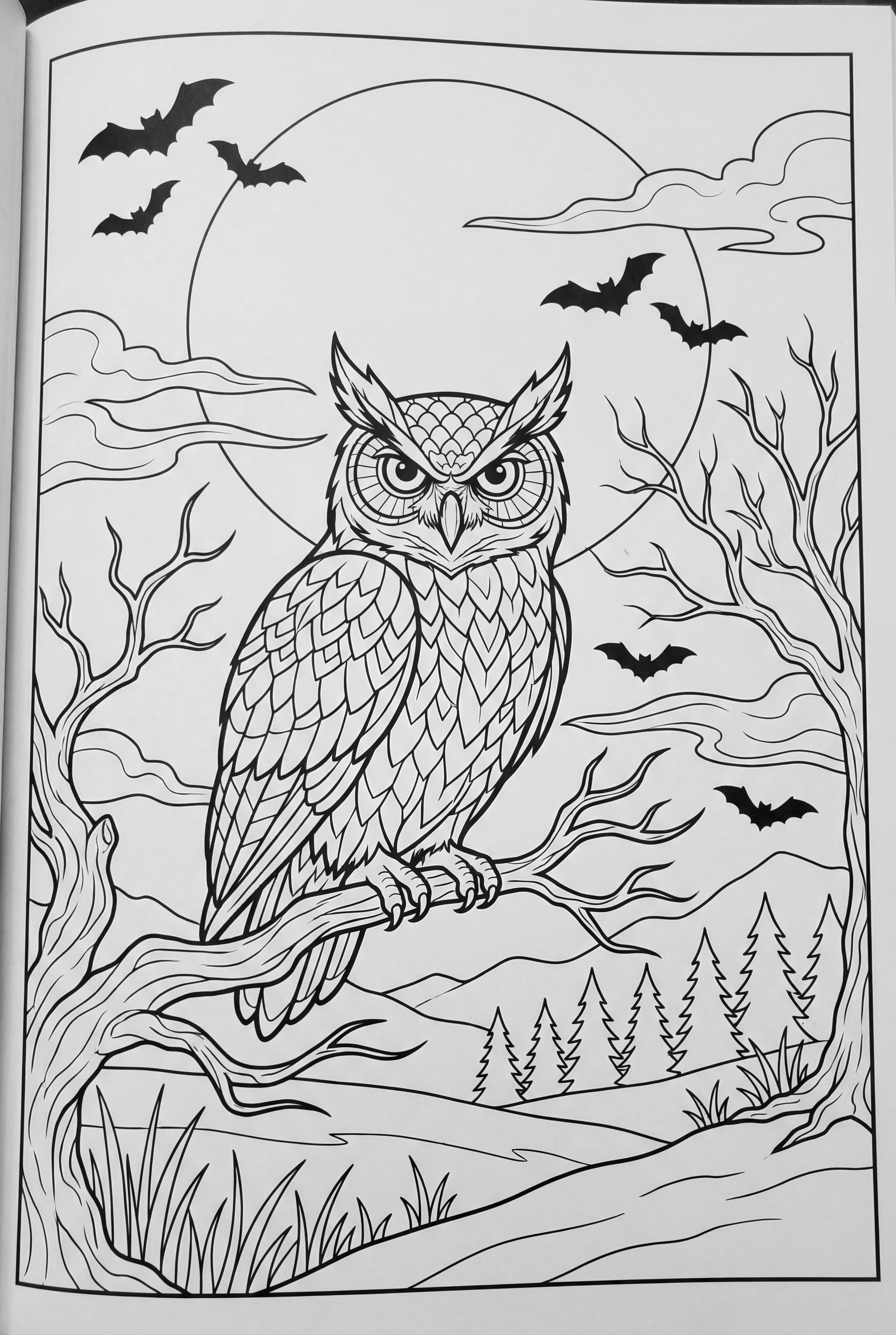 Halloween Owl Scene