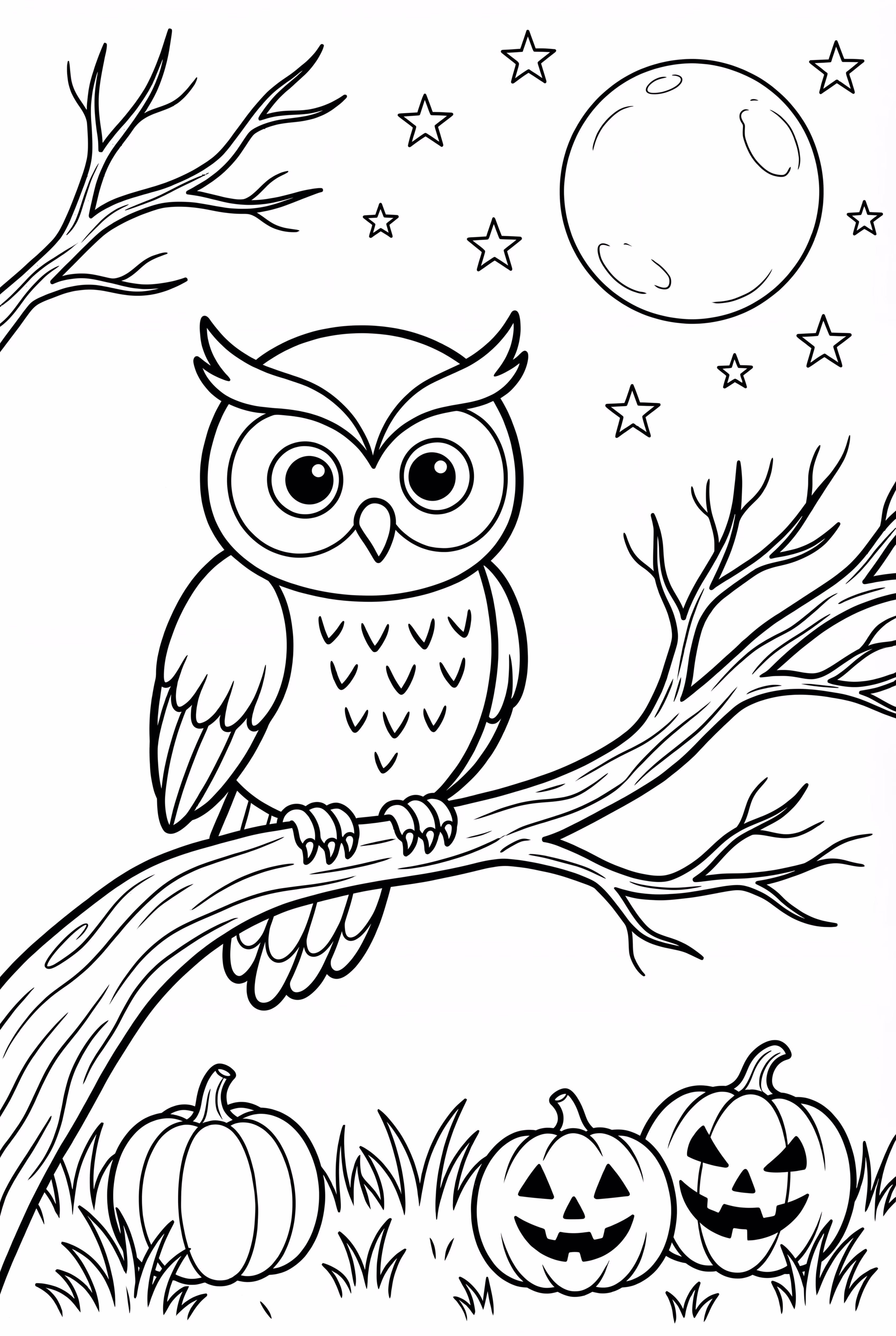 Halloween Owl Scene